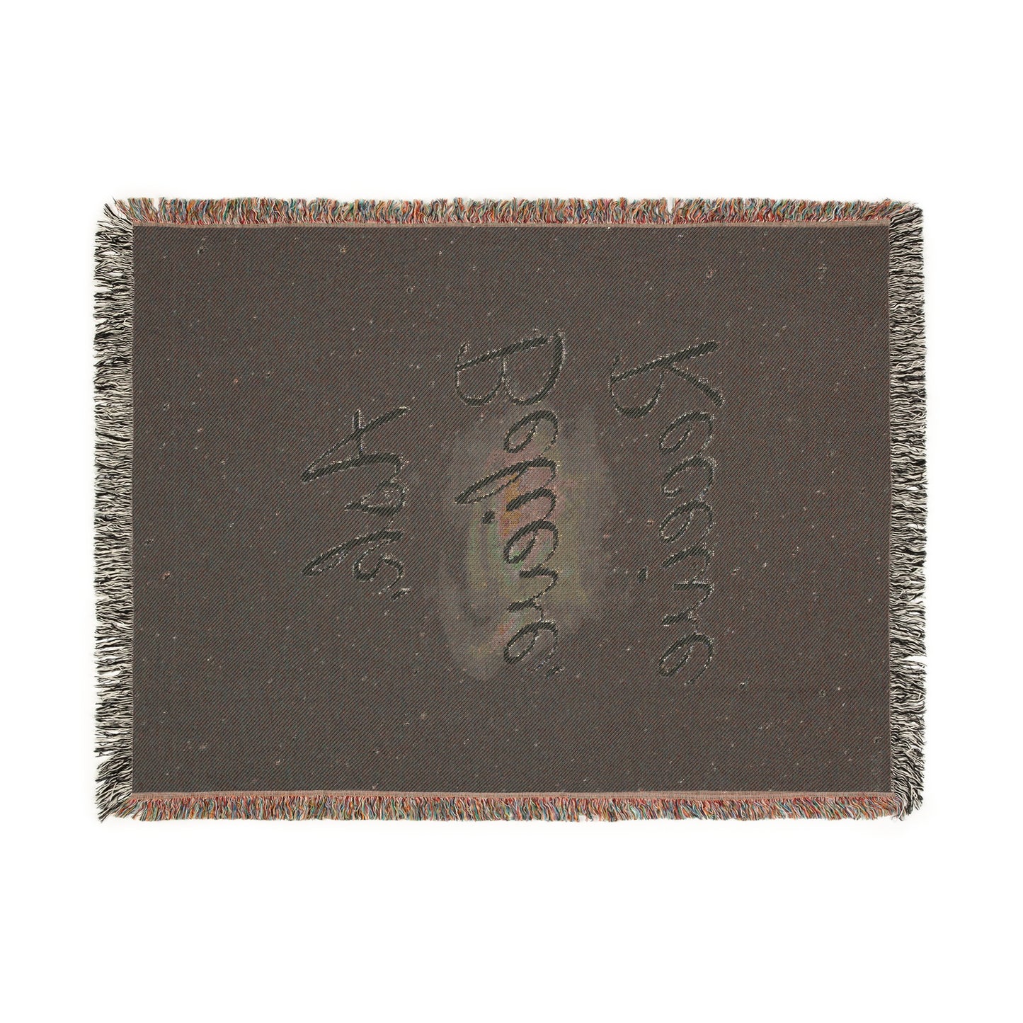 Inspirational Woven Blanket - Ask Believe Receive Design