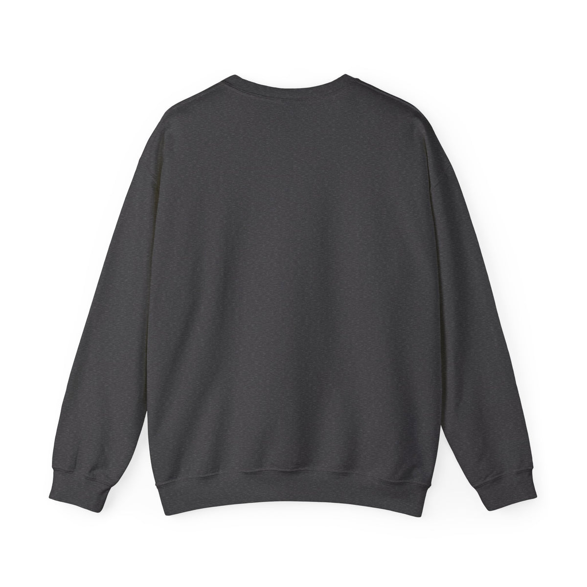 Plain back of dark heather Christmas Magic Loading Santa hat sweatshirt