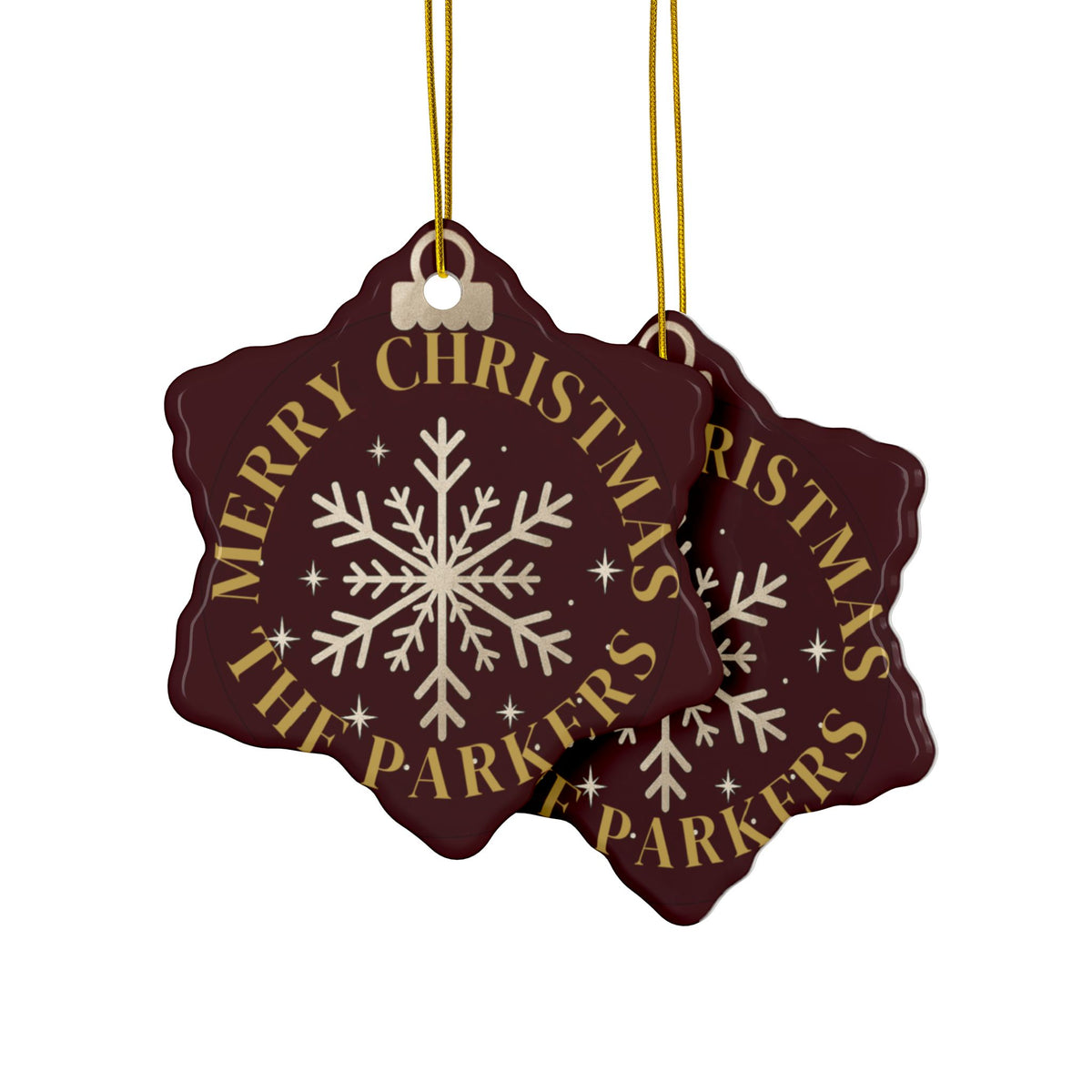 Personalized Snowflake Ornament – Family Name – product photo 2 of 3