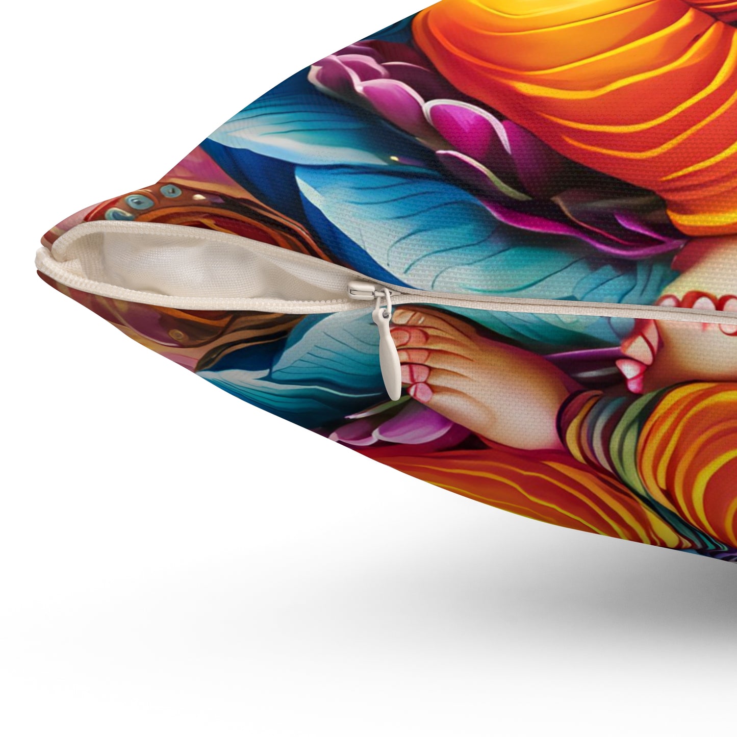 Ganesh Decorative Pillow – Vibrant Hindu God Throw Cushion for Home & Spiritual Spaces