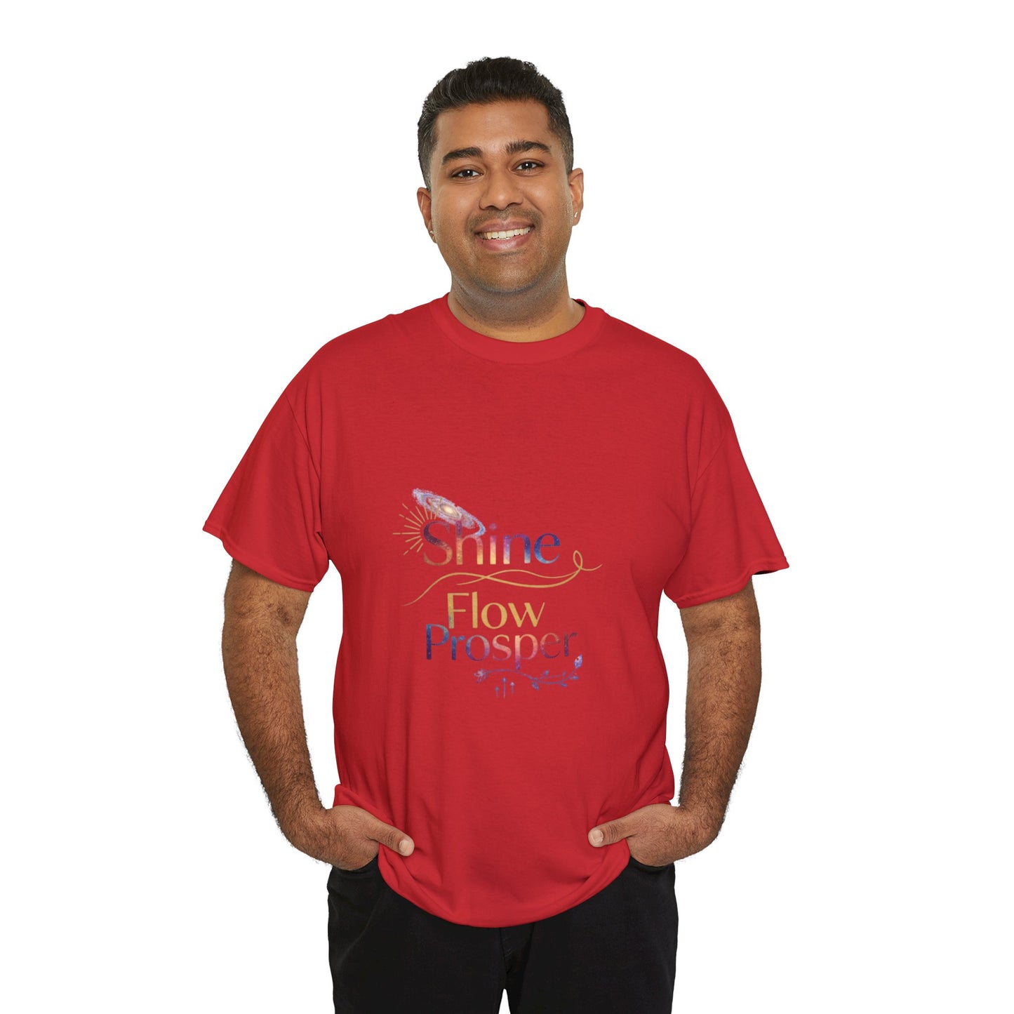 Shine Flow Prosper T-Shirt – Cosmic Manifestation Tee by Druvs