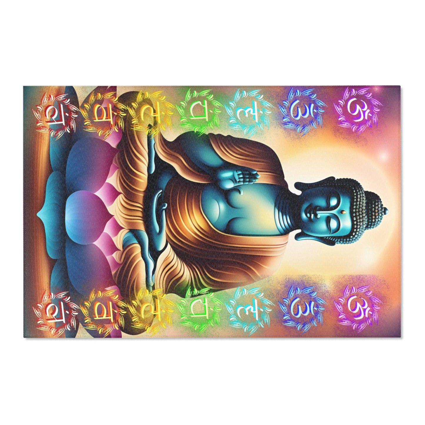Buddha Chakra Area Rug – Sacred Lotus Meditation Mat