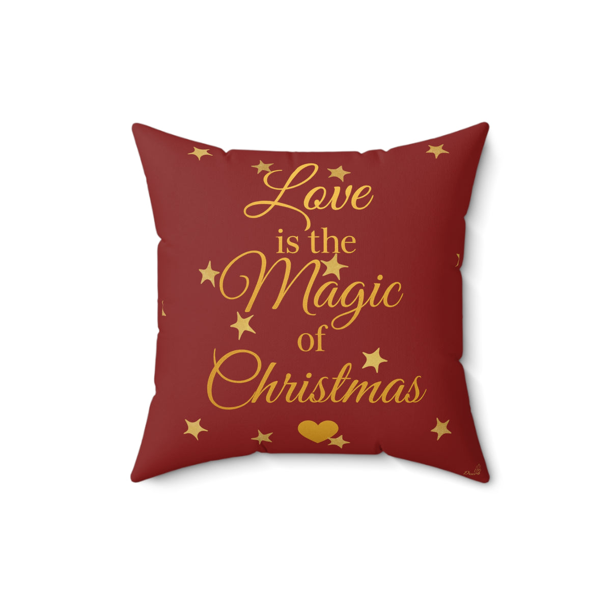 Love Is the Magic of Christmas Cushion – Red & Gold – product photo 7 of 12