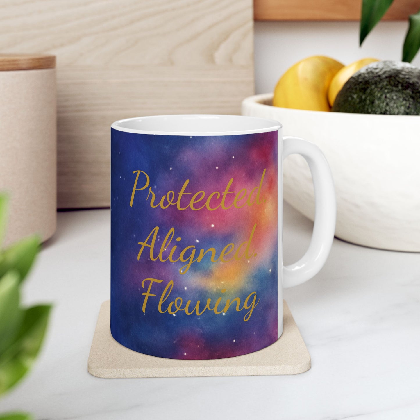 Ganesh Galaxy Mug – “My Energy My Protector” (11oz Ceramic)