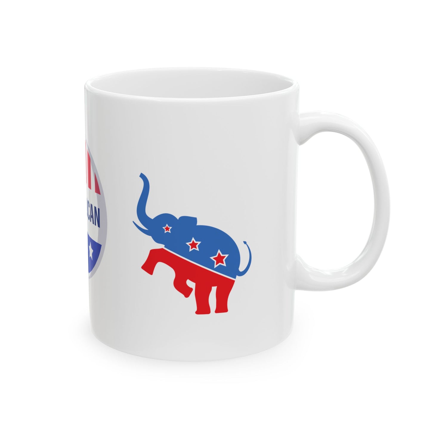 Republican Party Mug – Patriotic Elephant Design | 11oz Ceramic Coffee Cup