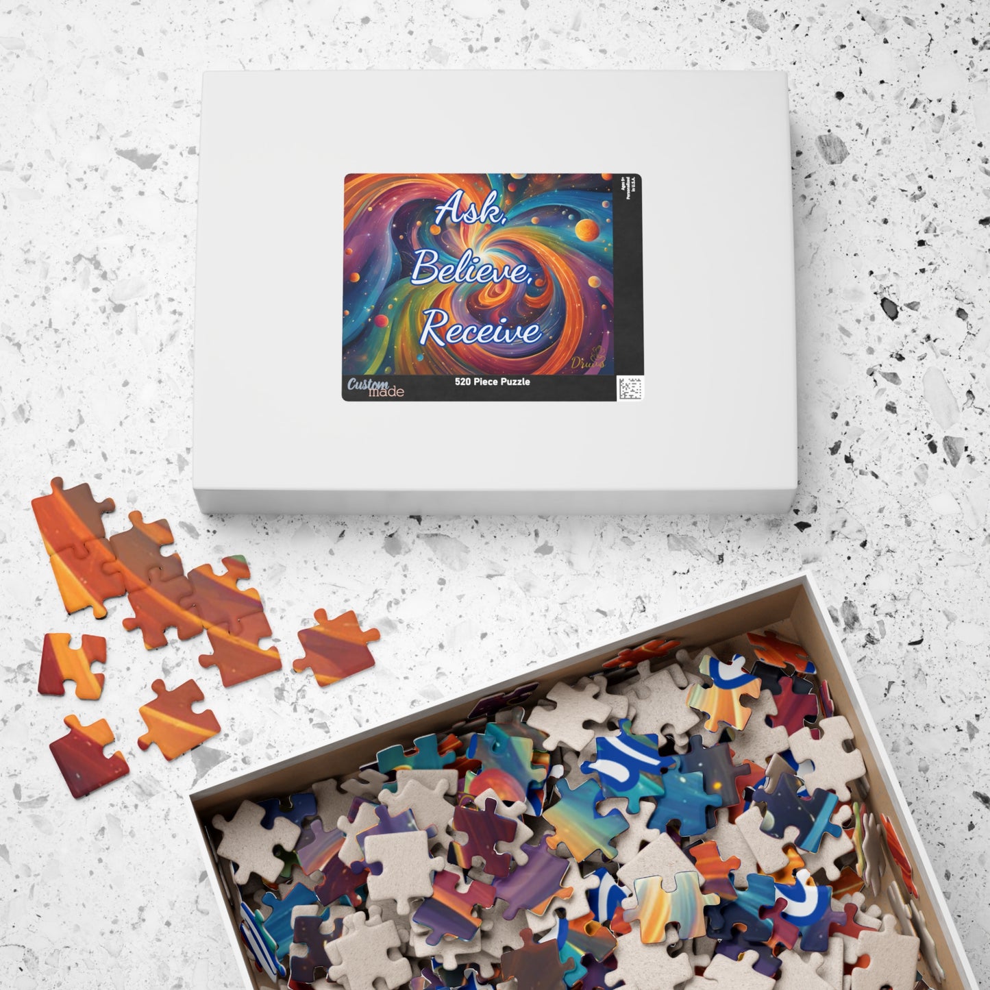 Ask. Believe. Receive. Cosmic Puzzle – Law of Attraction Jigsaw for Manifestation Lovers