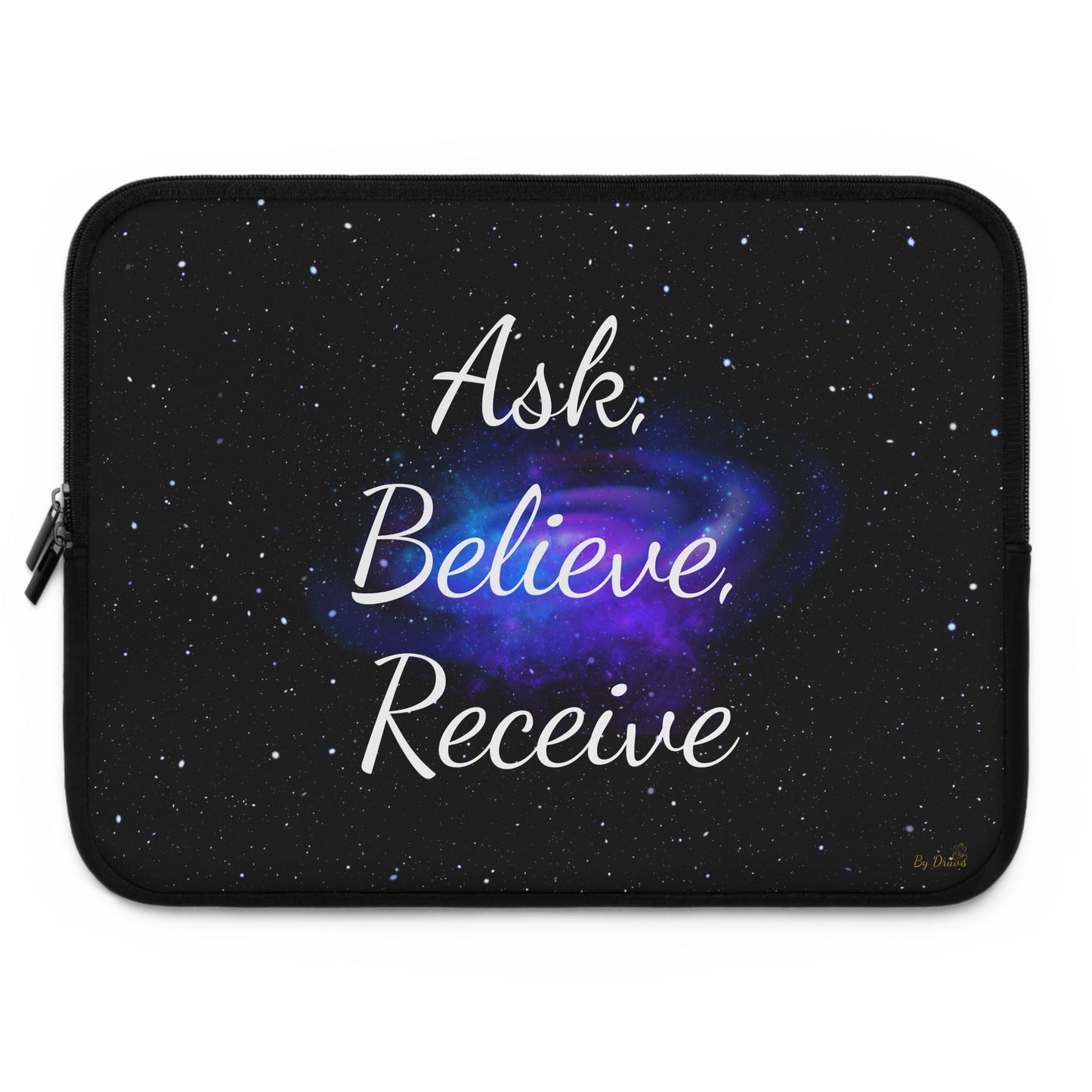 Ask. Believe. Receive. Laptop Sleeve – Cosmic Law of Attraction Tech Case by Druvs