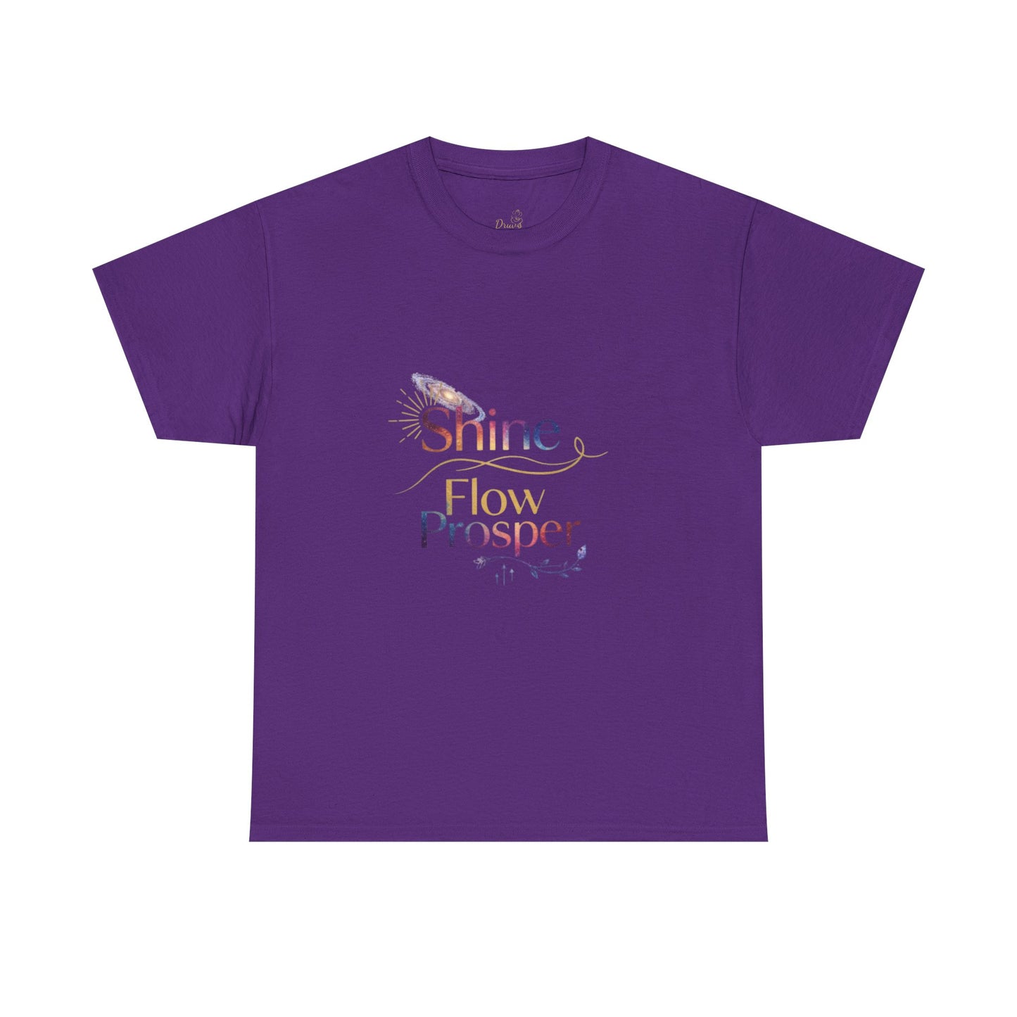 Shine Flow Prosper T-Shirt – Cosmic Manifestation Tee by Druvs