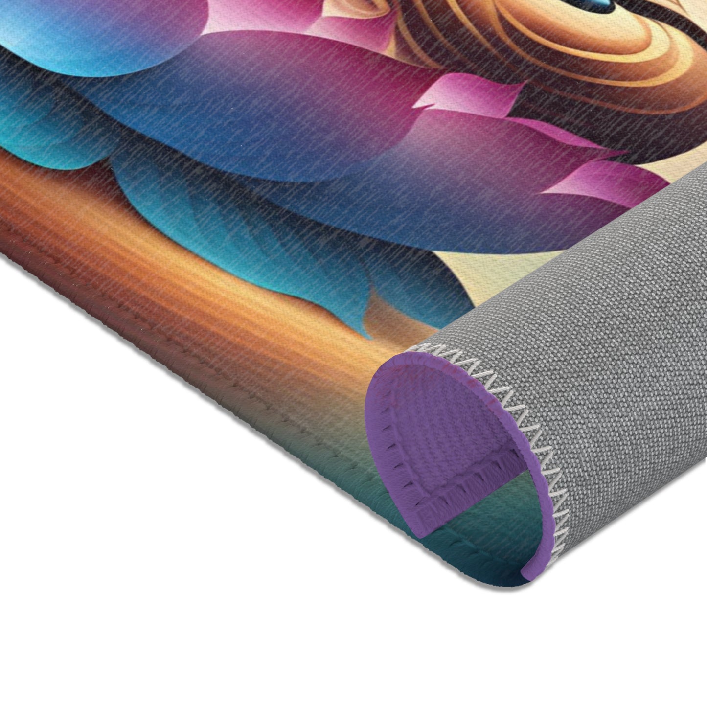 Buddha Chakra Area Rug – Sacred Lotus Meditation Mat