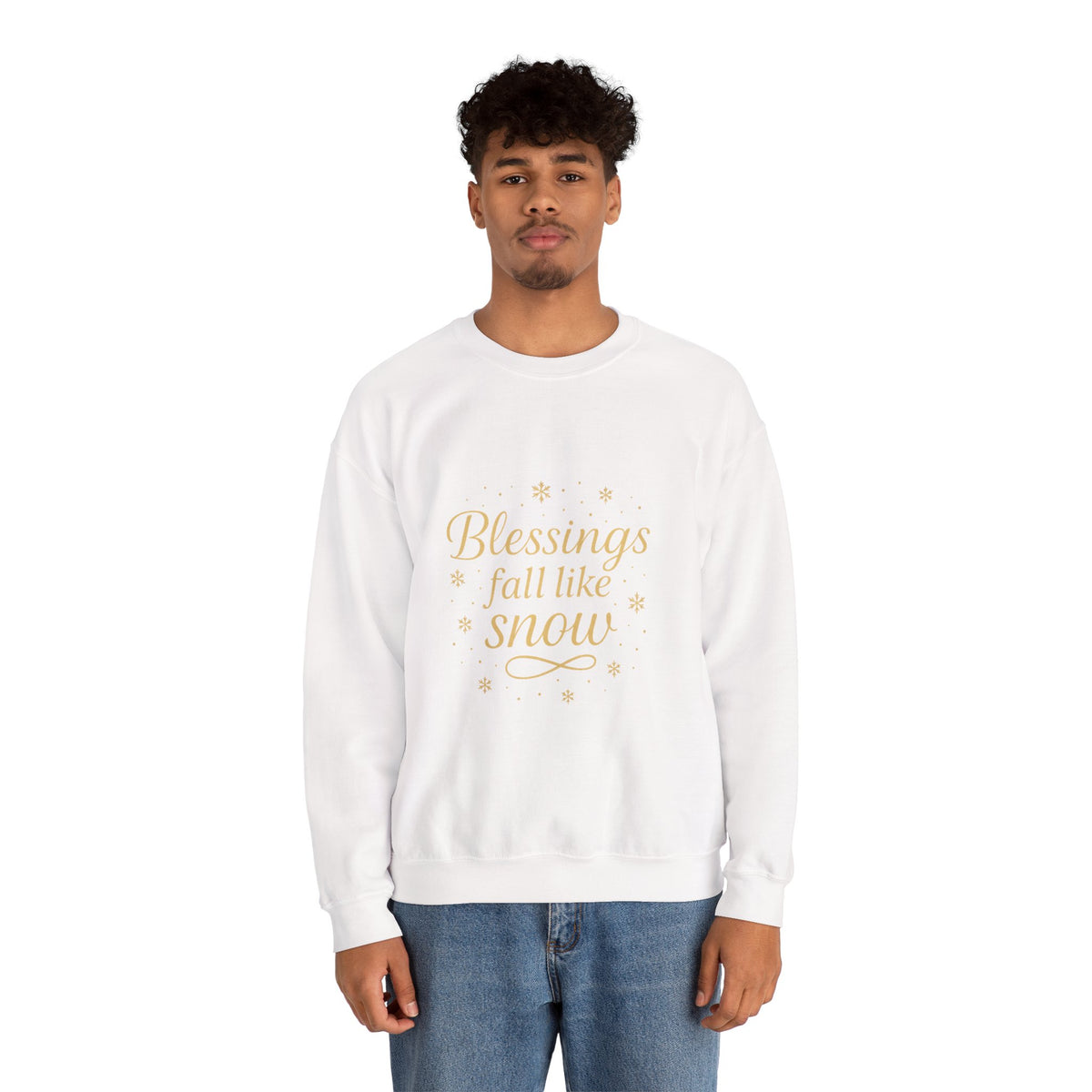 Blessings Fall Like Snow Affirmation Sweatshirt – product photo 30 of 56