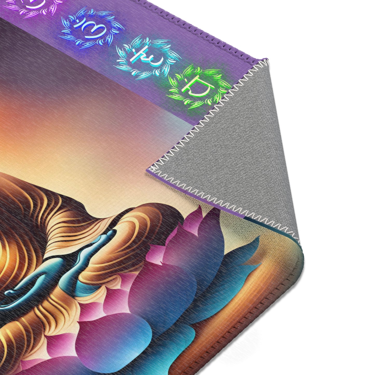 Buddha Chakra Area Rug – Sacred Lotus Meditation Mat