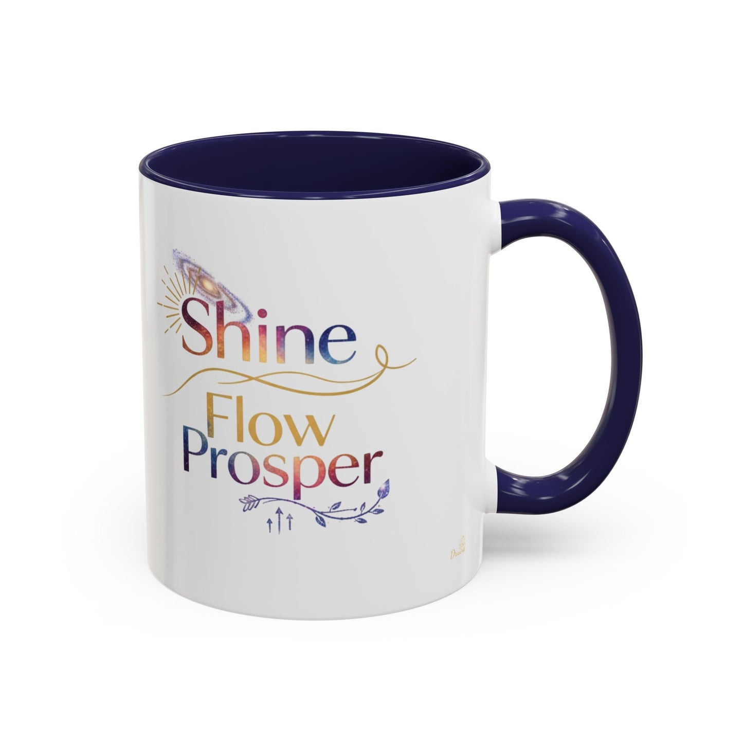Shine Flow Prosper Cosmic Edition Mug – Galaxy Manifestation Mug by Druvs