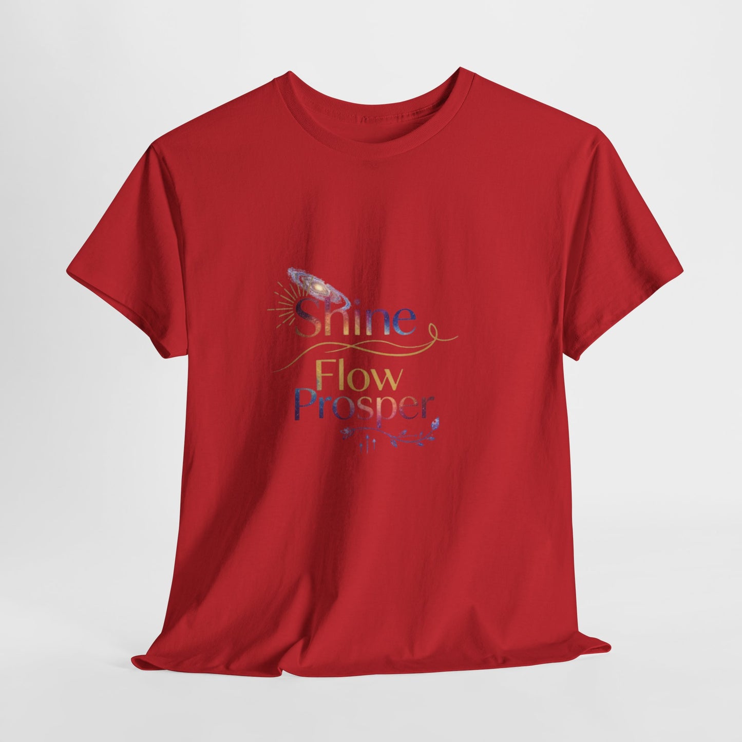 Shine Flow Prosper T-Shirt – Cosmic Manifestation Tee by Druvs