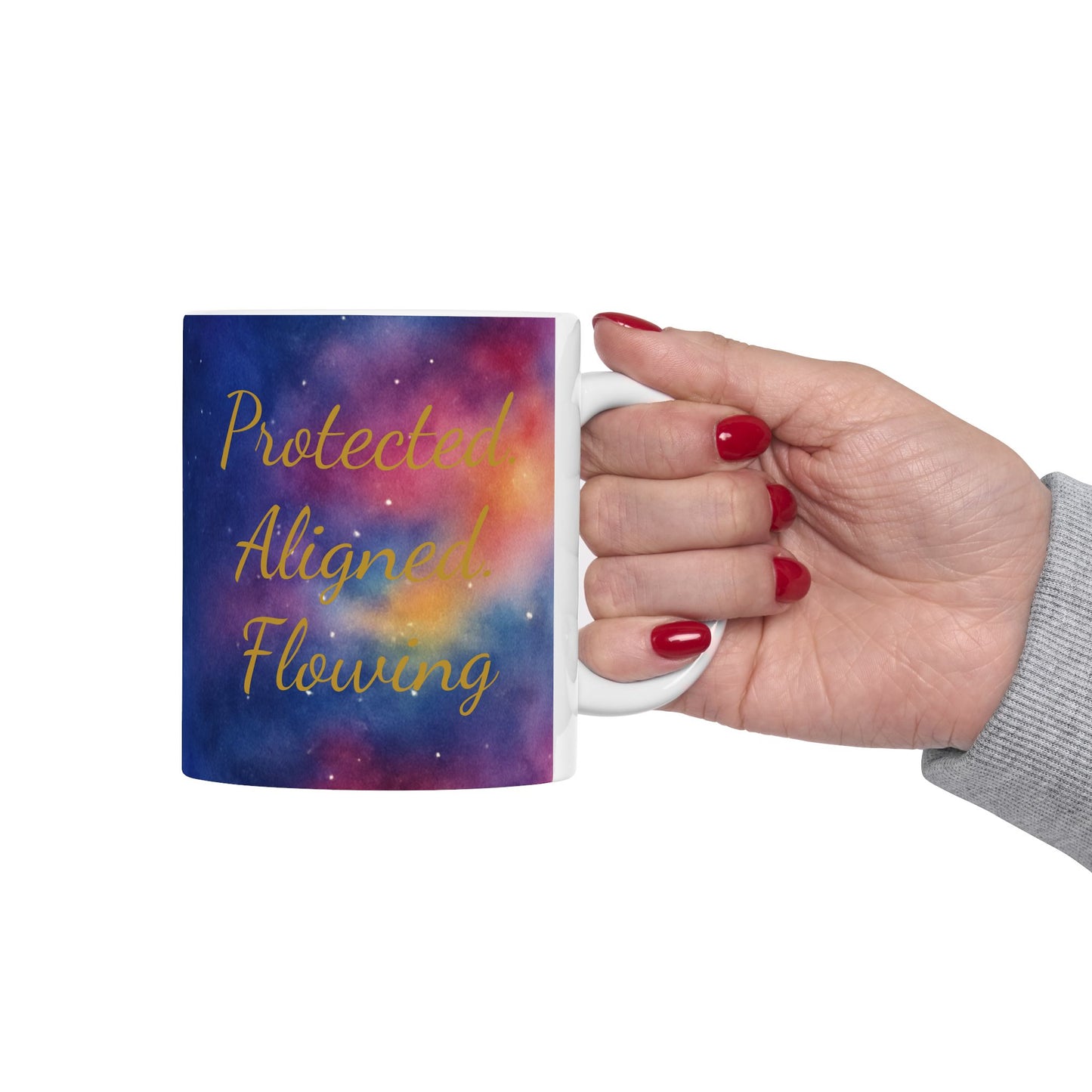 Ganesh Galaxy Mug – “My Energy My Protector” (11oz Ceramic)