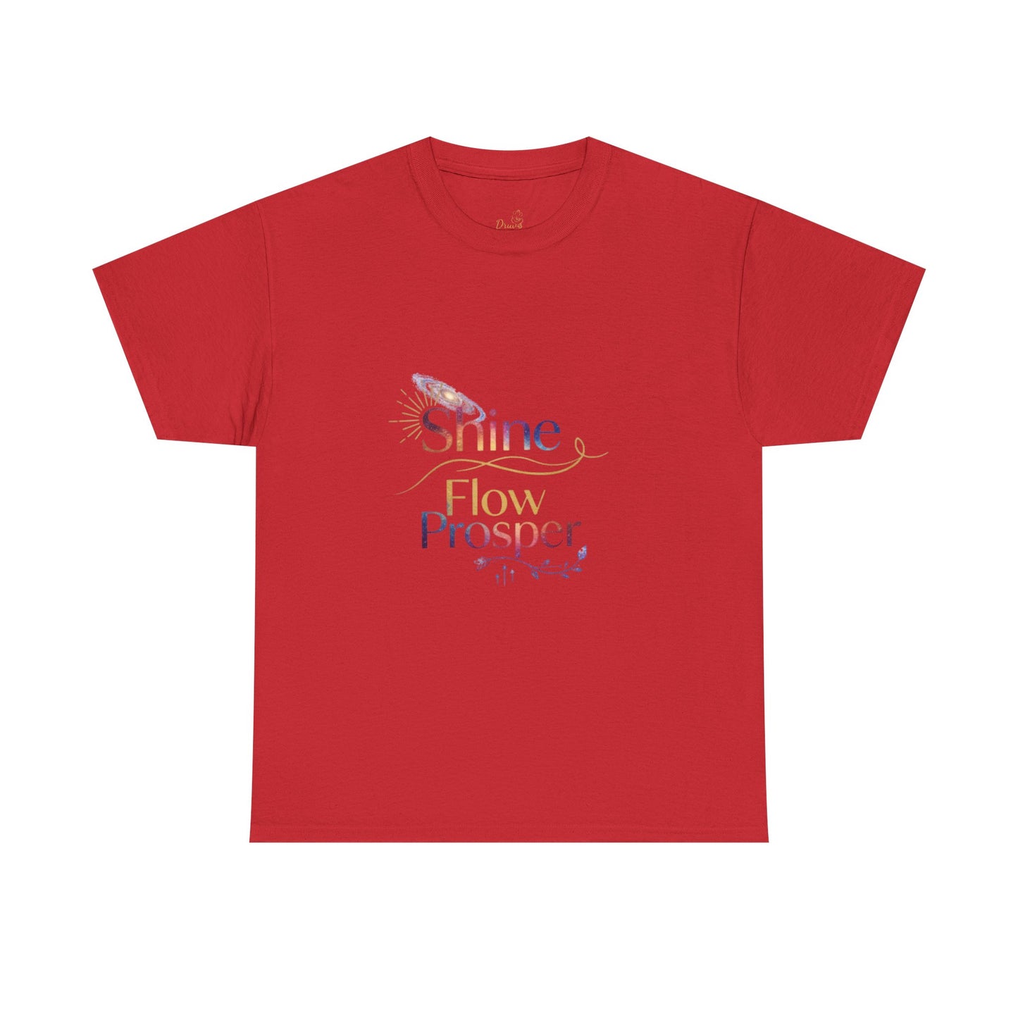 Shine Flow Prosper T-Shirt – Cosmic Manifestation Tee by Druvs
