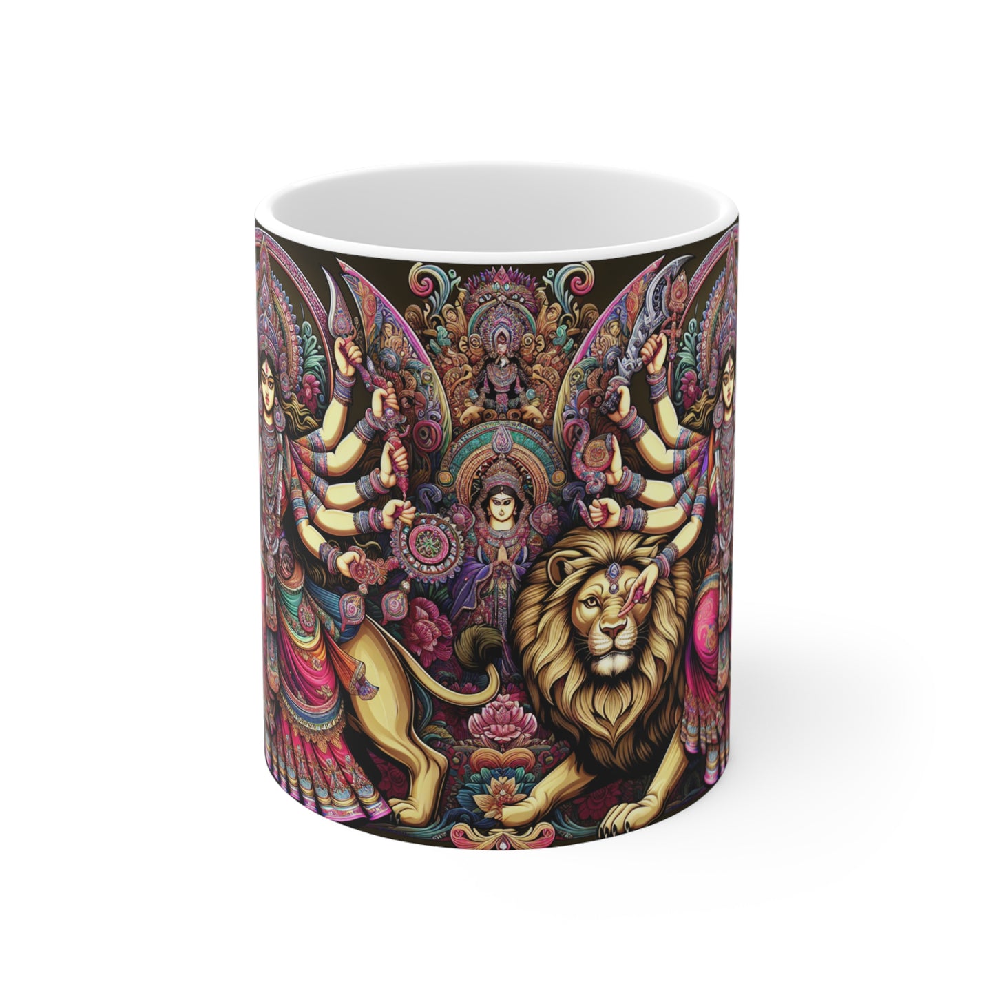 Durga Maa Design Mug 11oz, Navratri Celebrations, Diwali, Indian Festivals
