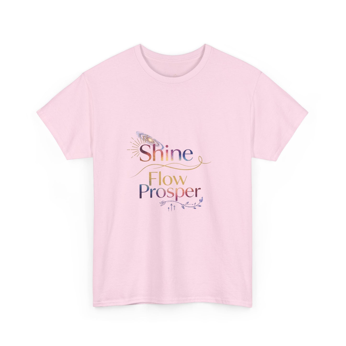 Shine Flow Prosper T-Shirt – Cosmic Manifestation Tee by Druvs