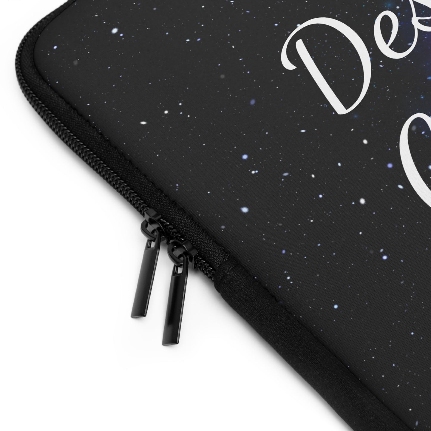 “Desea, Pide, Cree, Recibe” Laptop Sleeve – Galaxy Manifestation Case by Druvs (Multiple Sizes)