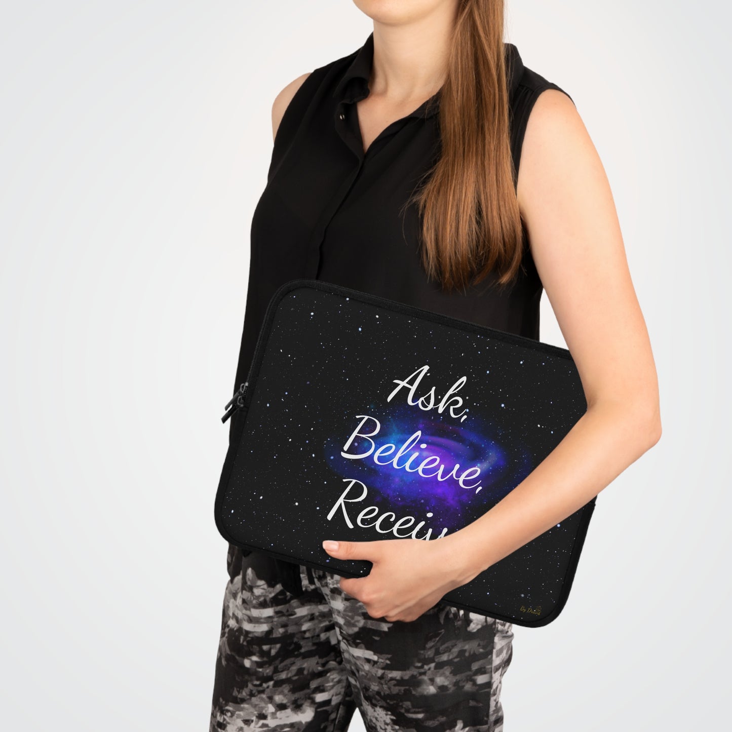 Ask. Believe. Receive. Laptop Sleeve – Cosmic Law of Attraction Tech Case by Druvs