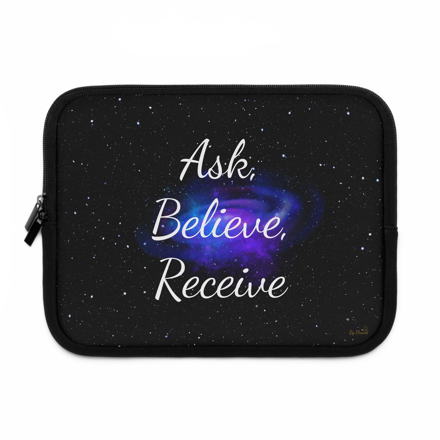 Ask. Believe. Receive. Laptop Sleeve – Cosmic Law of Attraction Tech Case by Druvs