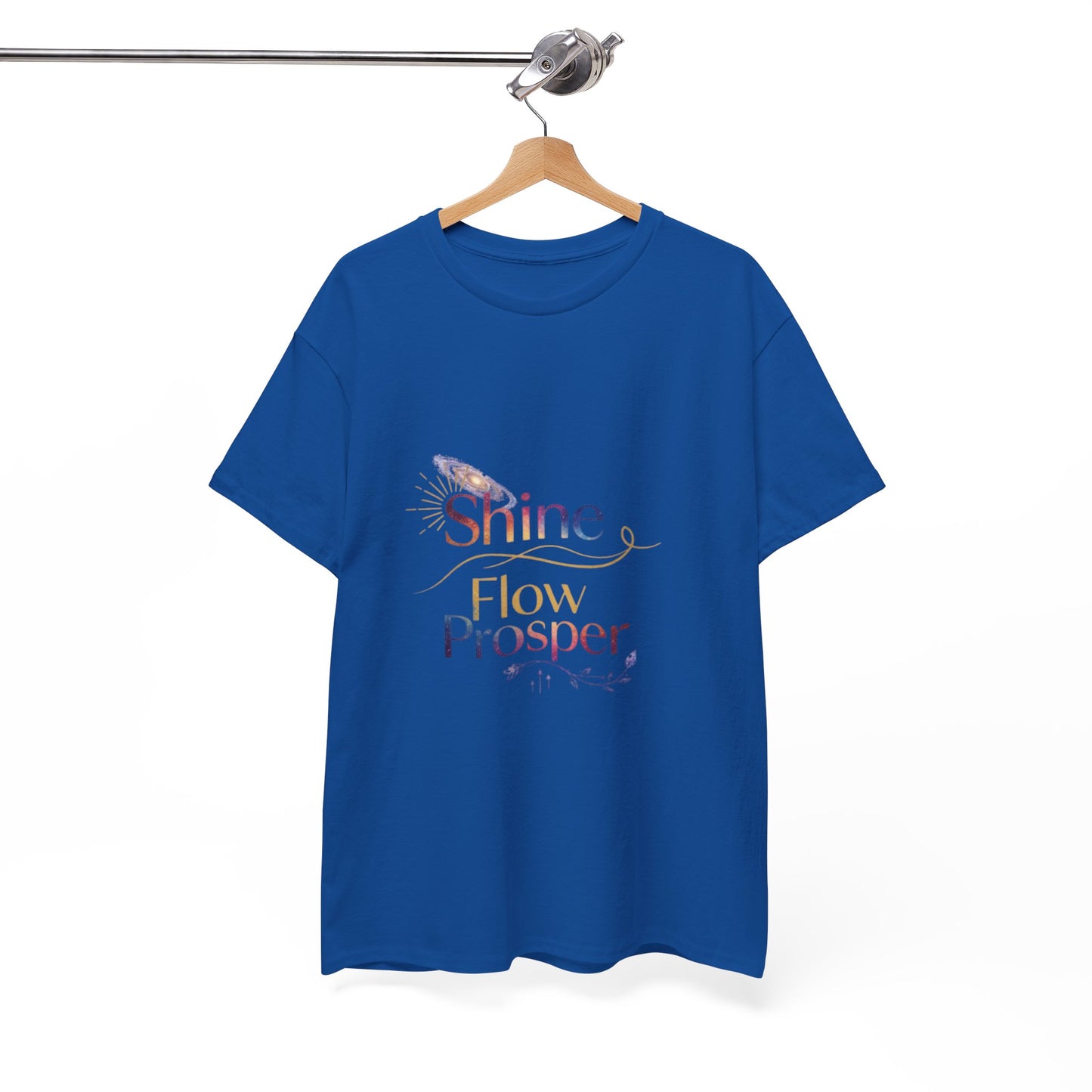 Shine Flow Prosper T-Shirt – Cosmic Manifestation Tee by Druvs