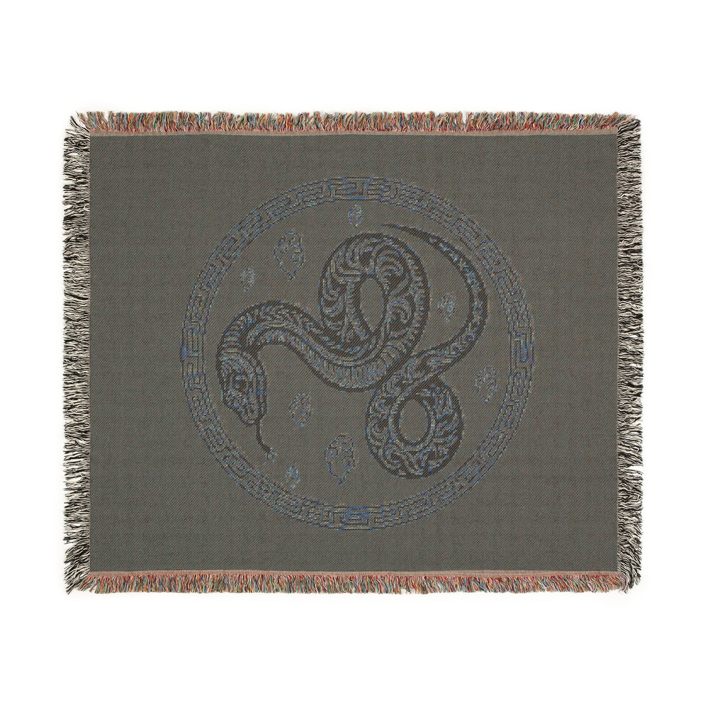 Woven Blanket - Red Snake Chinese New Year Design