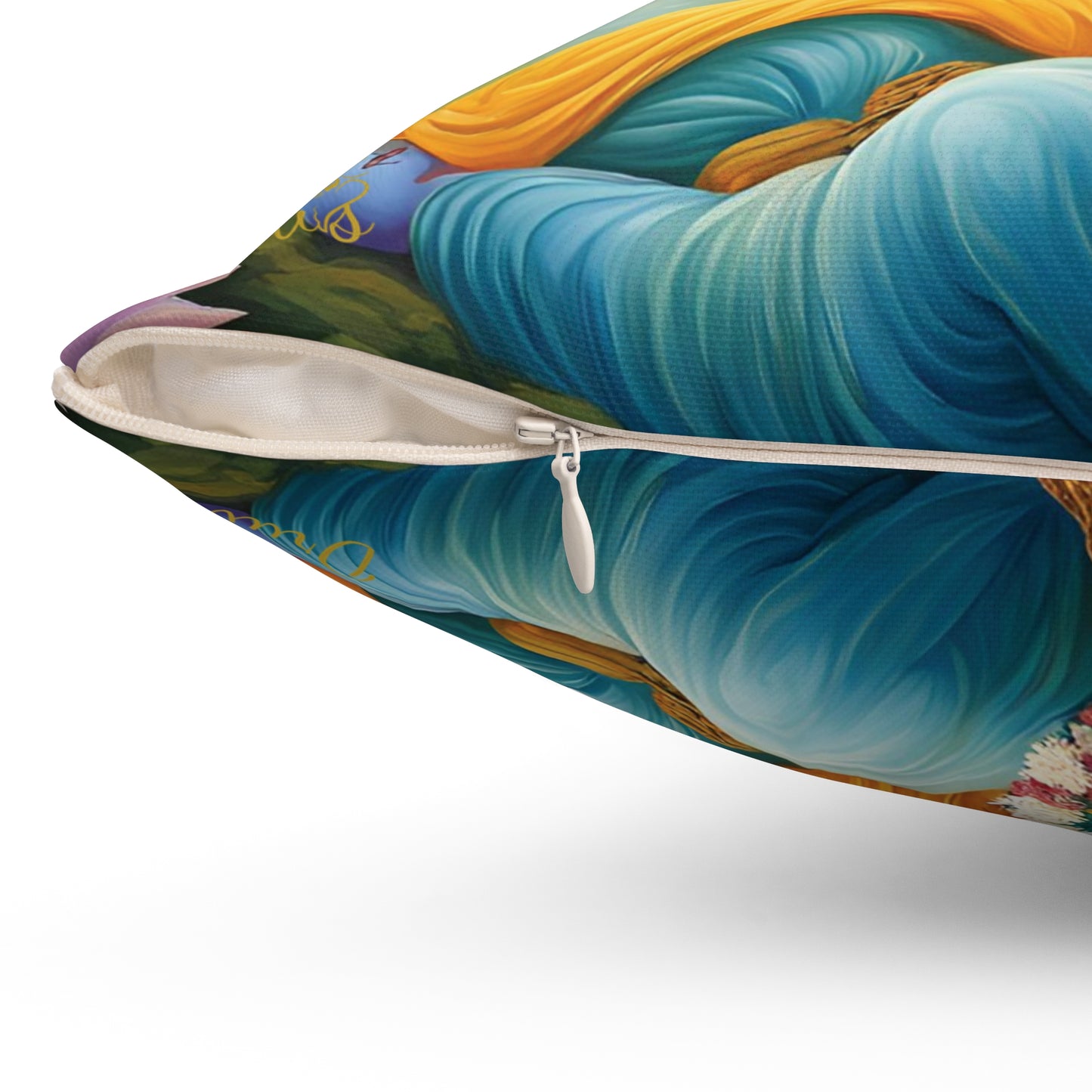 Lord Krishna Playing Flute Cushion Pillow – Spiritual Home Decor