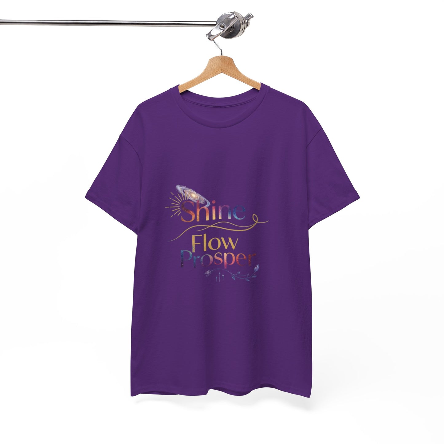 Shine Flow Prosper T-Shirt – Cosmic Manifestation Tee by Druvs