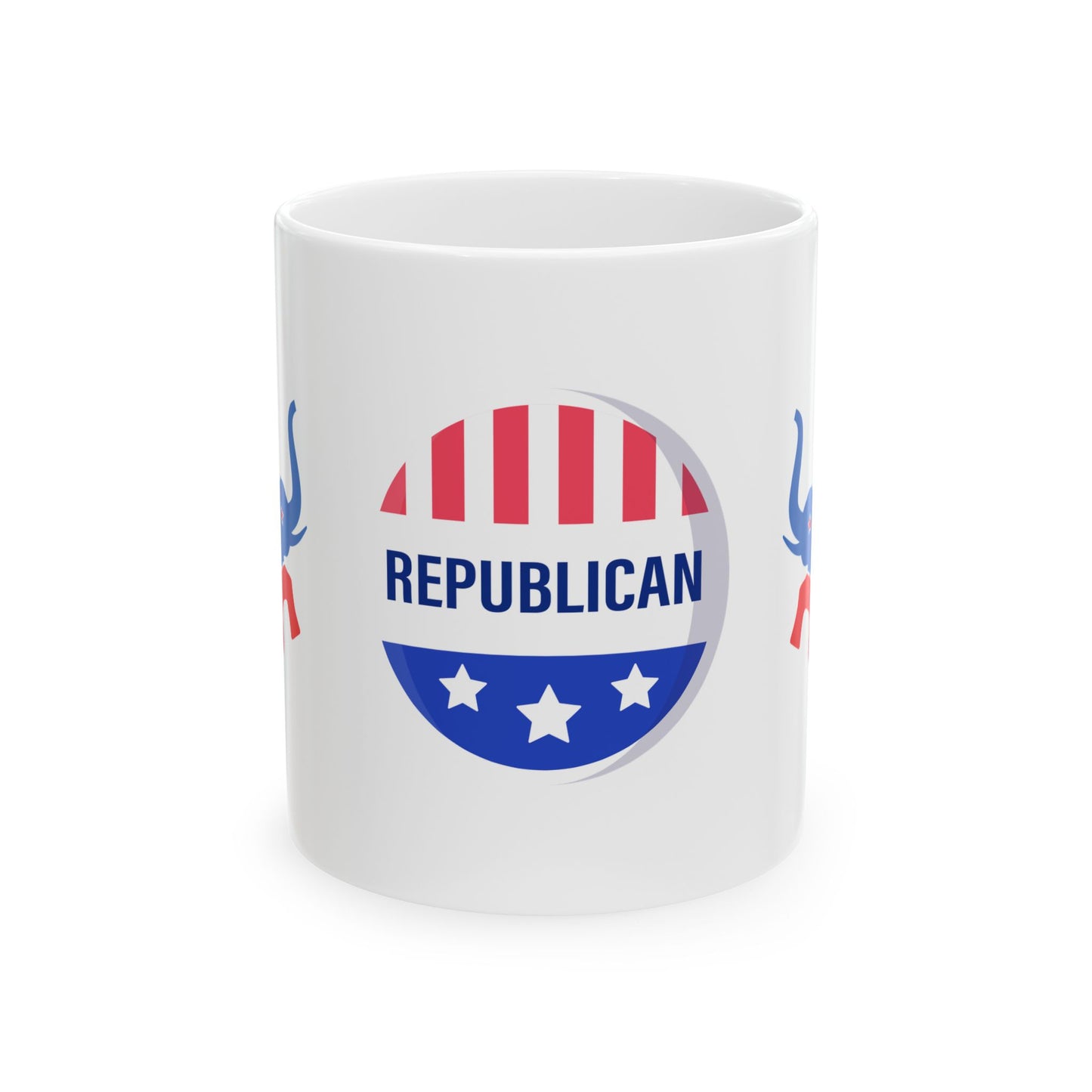 Republican Party Mug – Patriotic Elephant Design | 11oz Ceramic Coffee Cup