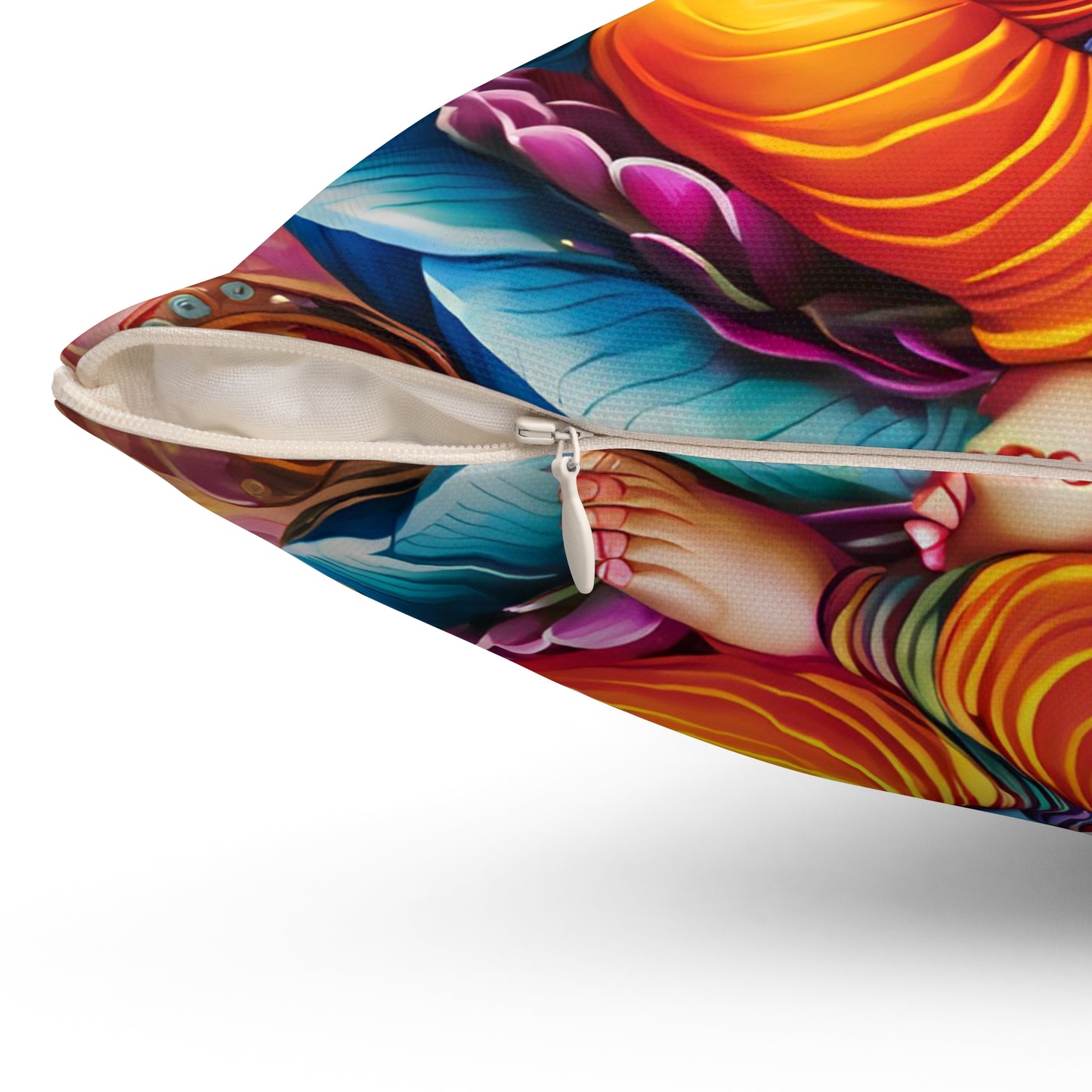 Ganesh Decorative Pillow – Vibrant Hindu God Throw Cushion for Home & Spiritual Spaces