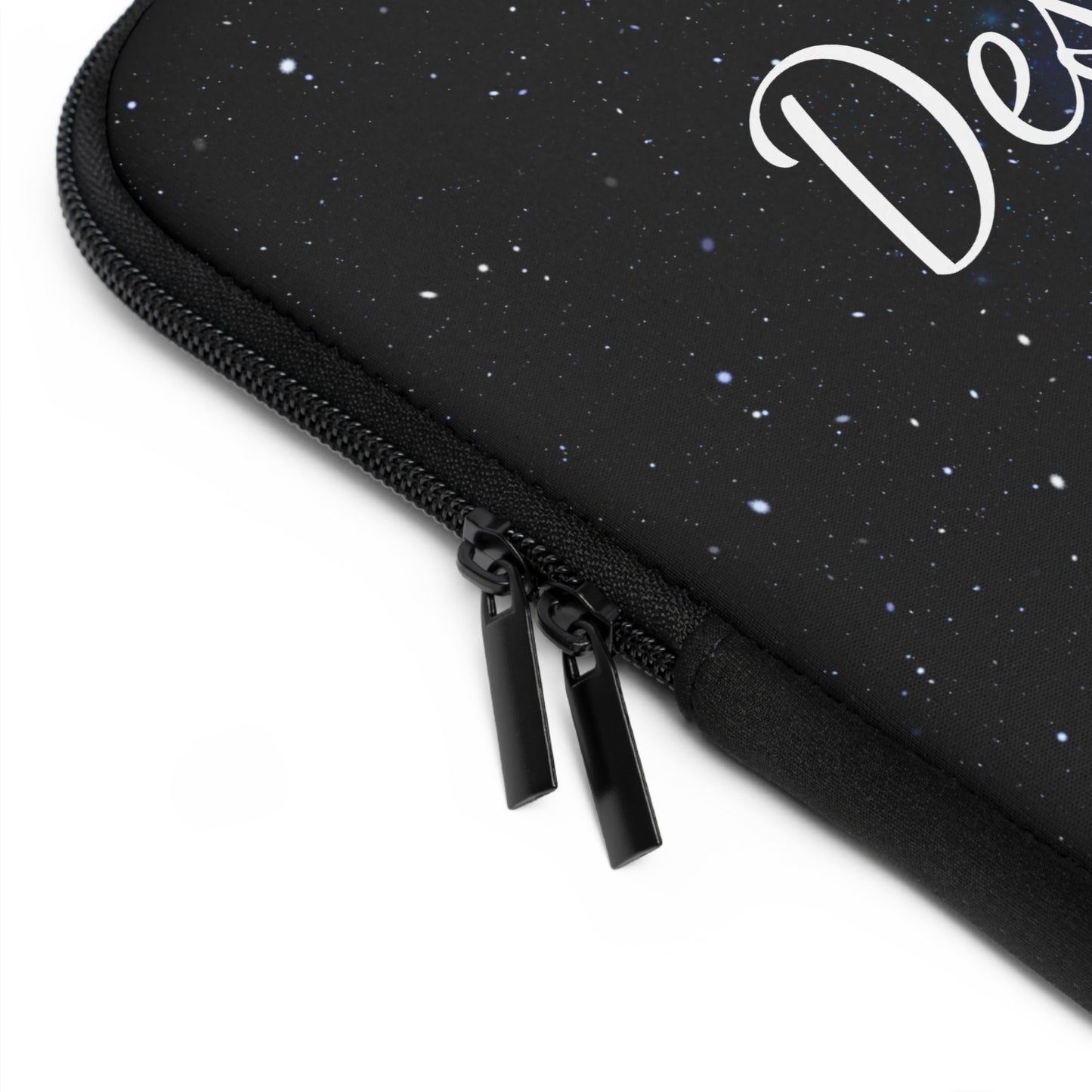 “Desea, Pide, Cree, Recibe” Laptop Sleeve – Galaxy Manifestation Case by Druvs (Multiple Sizes)