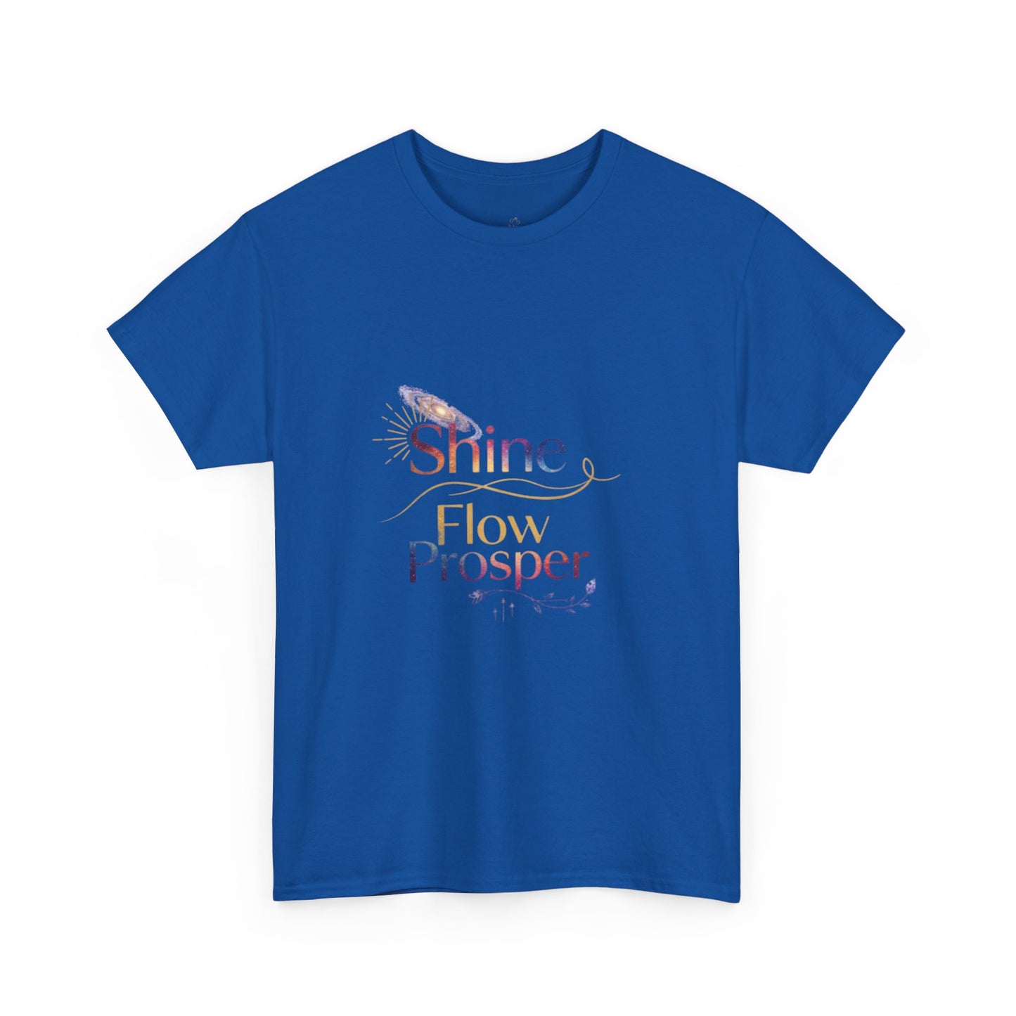 Shine Flow Prosper T-Shirt – Cosmic Manifestation Tee by Druvs