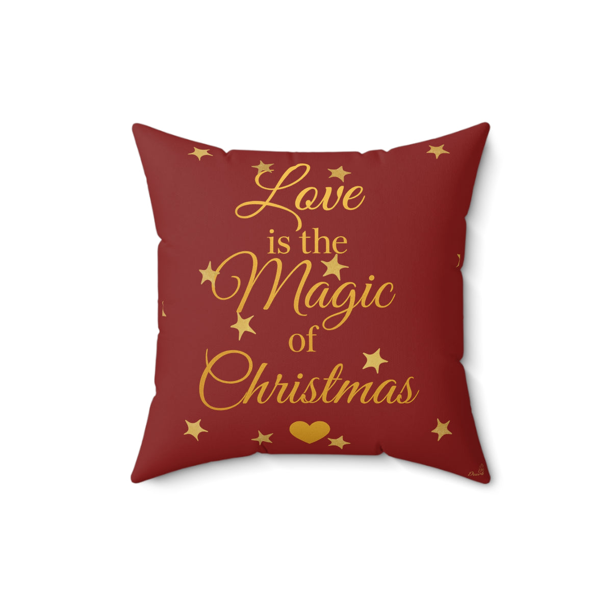 Love Is the Magic of Christmas Cushion – Red & Gold – product photo 2 of 12