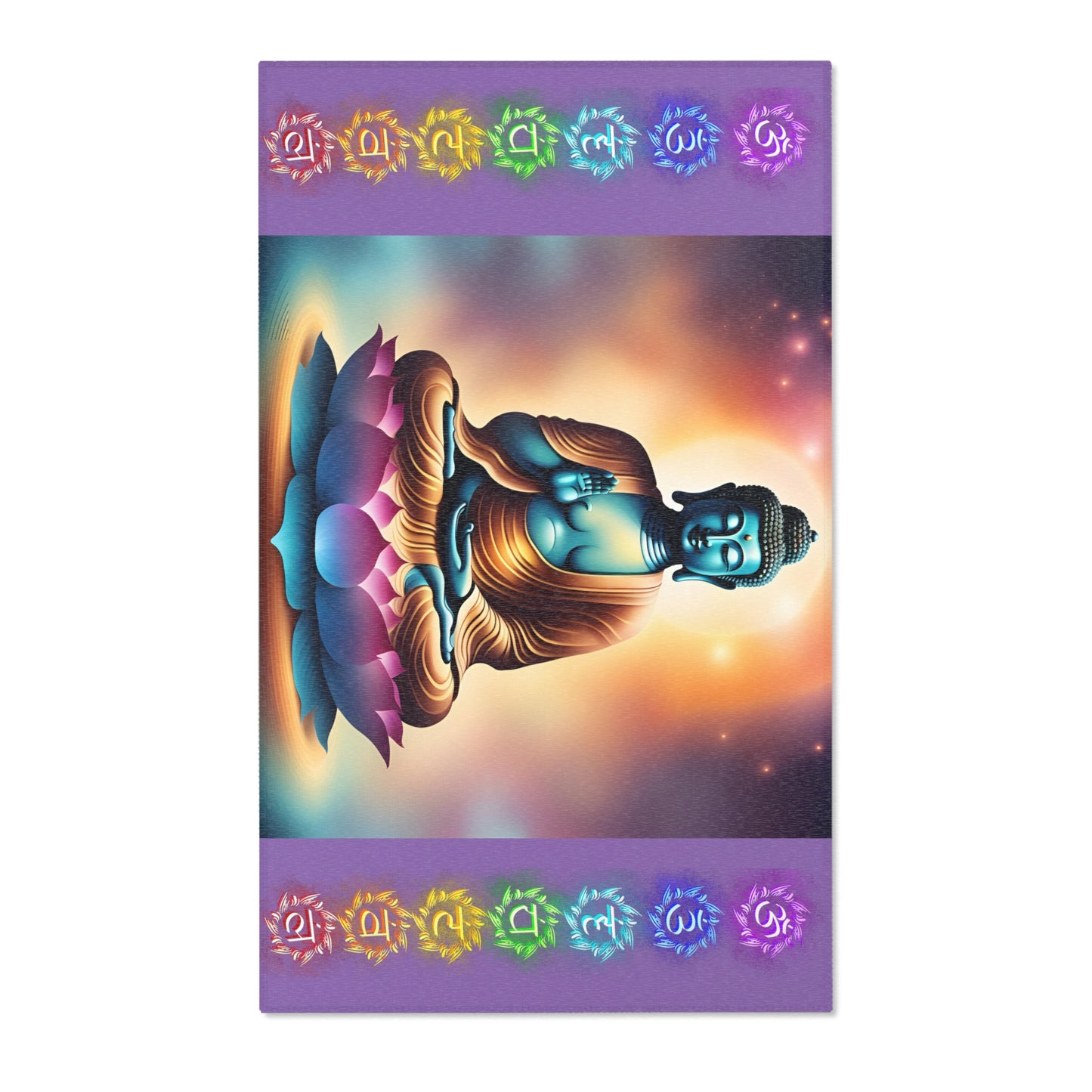 Buddha Chakra Area Rug – Sacred Lotus Meditation Mat