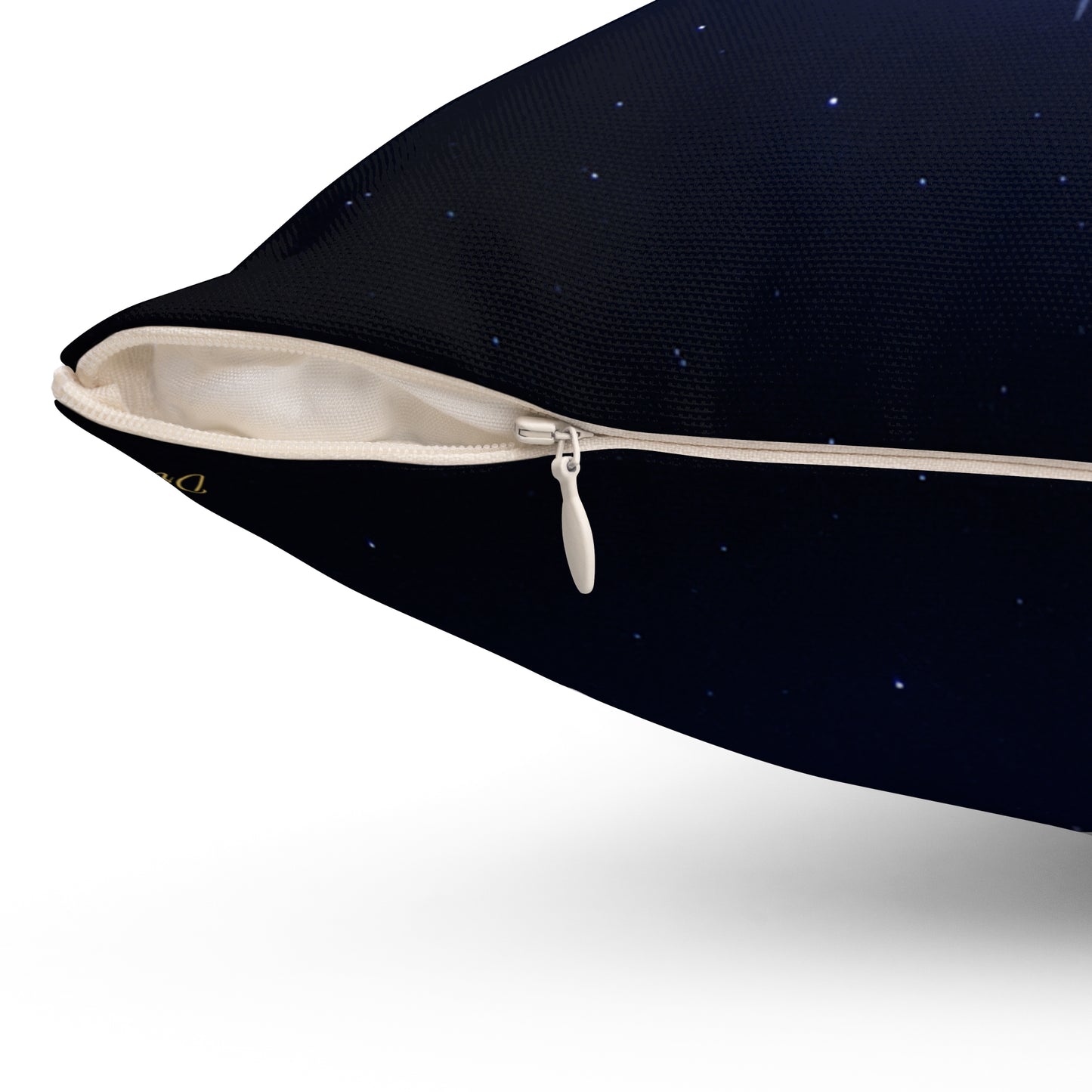 Shine Flow Prosper Cushion – Cosmic Galaxy Throw Pillow by Druvs