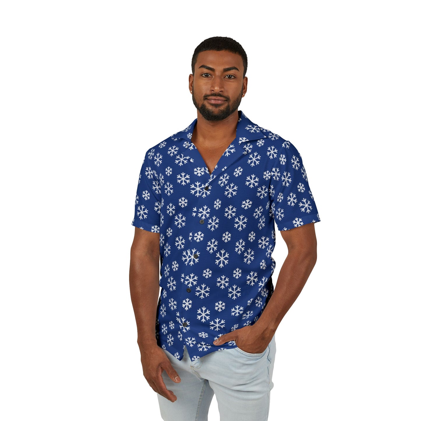 Blue Snowflake Shirt For Christmas Time or a Party
