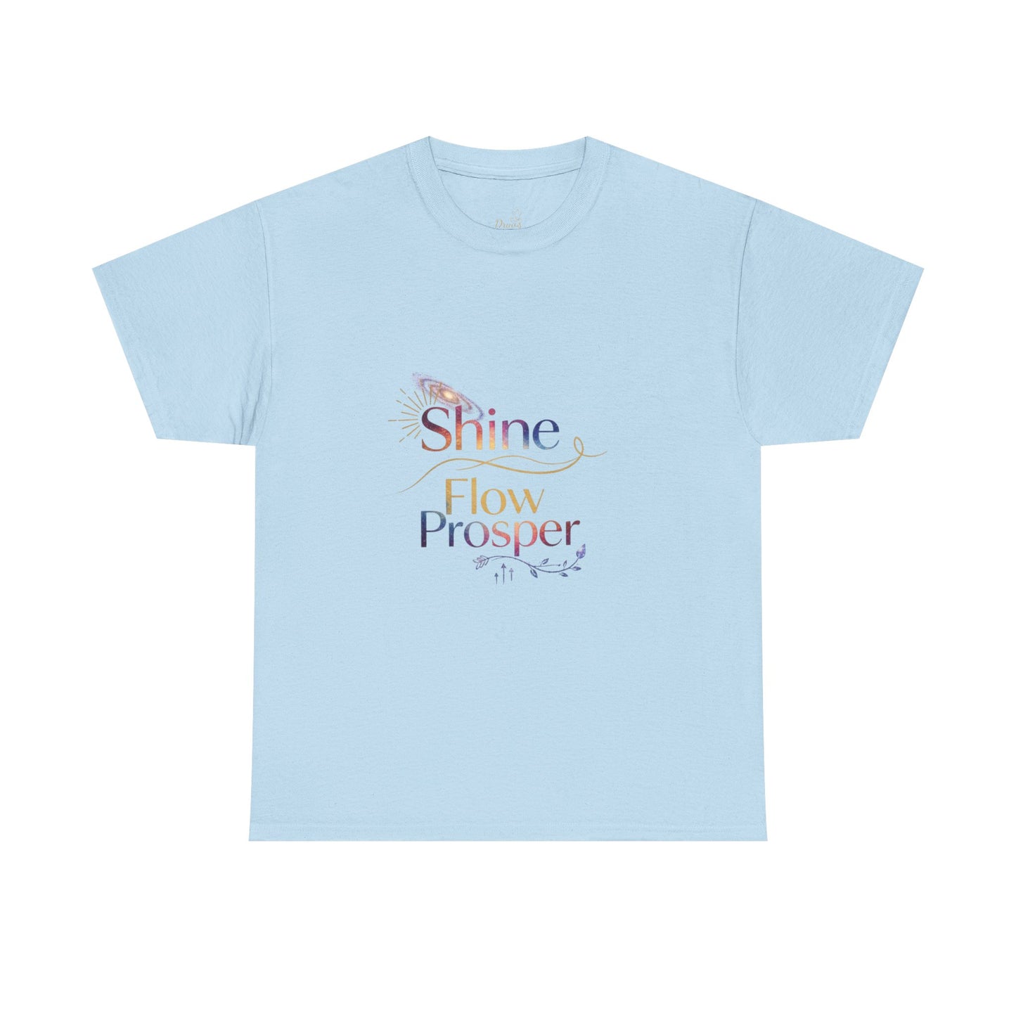 Shine Flow Prosper T-Shirt – Cosmic Manifestation Tee by Druvs