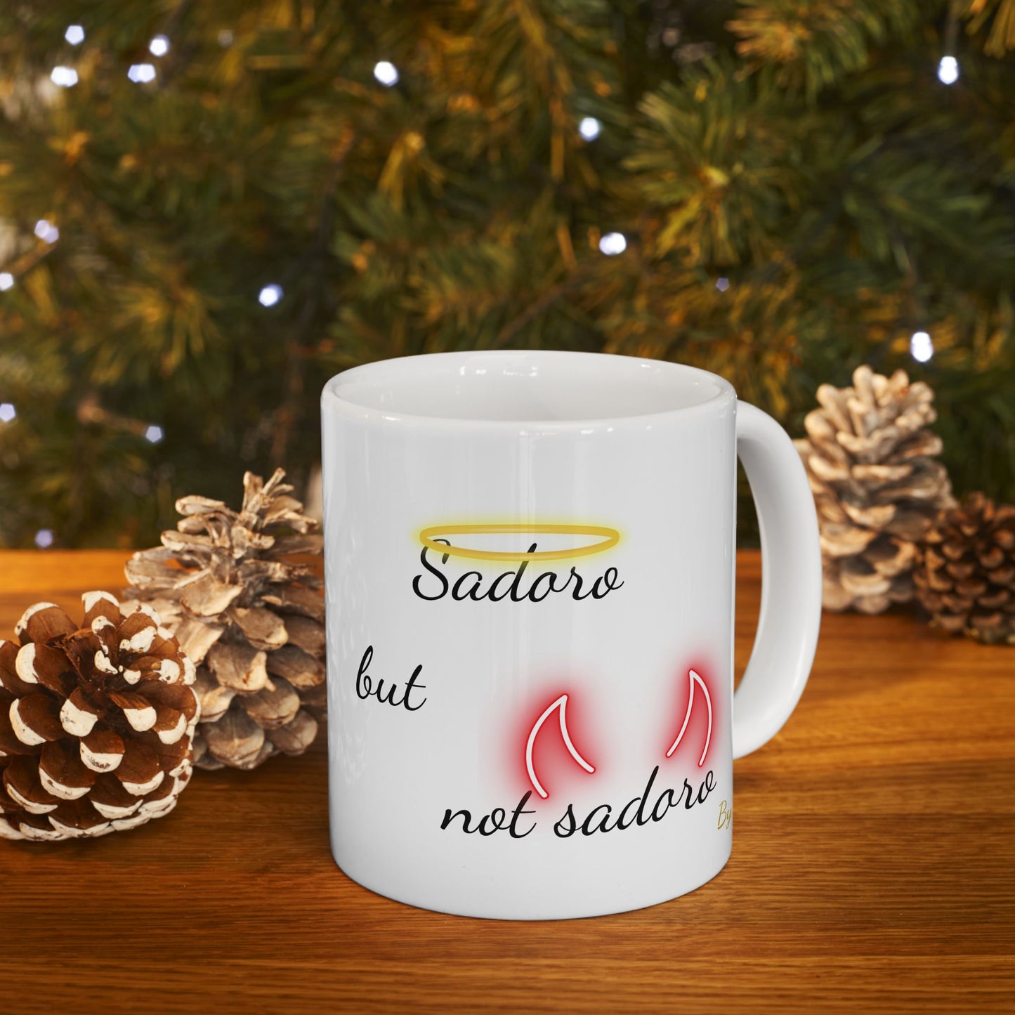 Funny Sindhi Mug – “Sadoro but not sadoro” | Halo & Devil Horns Mug