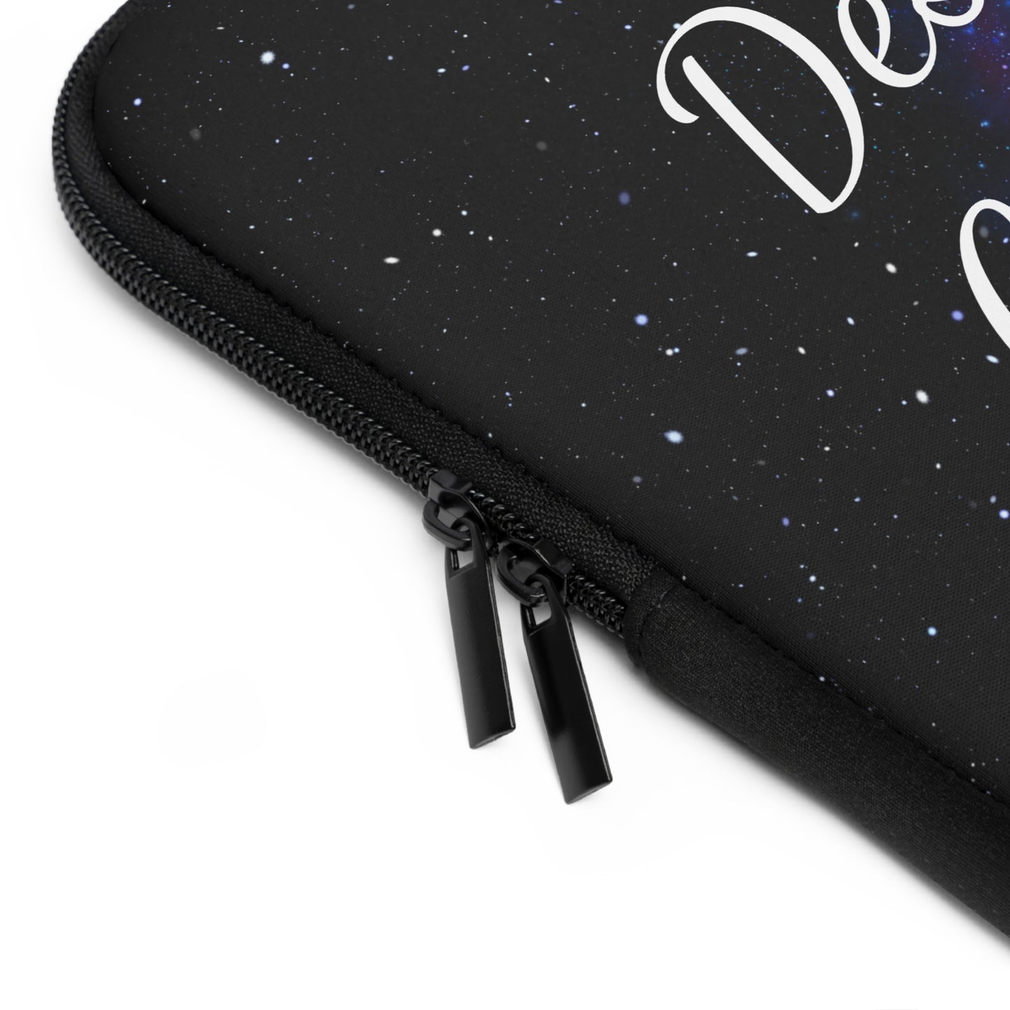 “Desea, Pide, Cree, Recibe” Laptop Sleeve – Galaxy Manifestation Case by Druvs (Multiple Sizes)