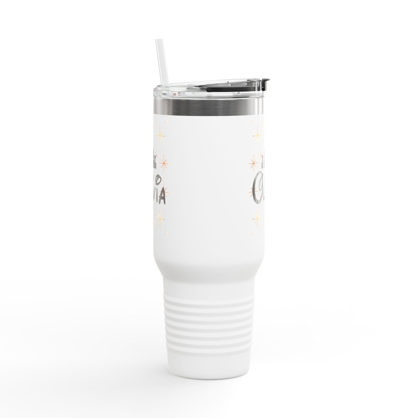 Personalized Disney-Inspired Travel Mug – Olivia Edition with Castle & Sparkles