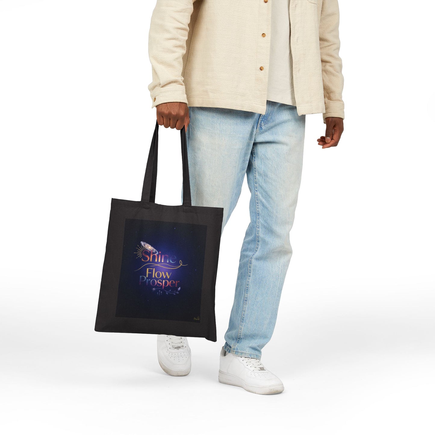 Shine Flow Prosper Tote Bag – Cosmic Affirmation Carryall by Druvs