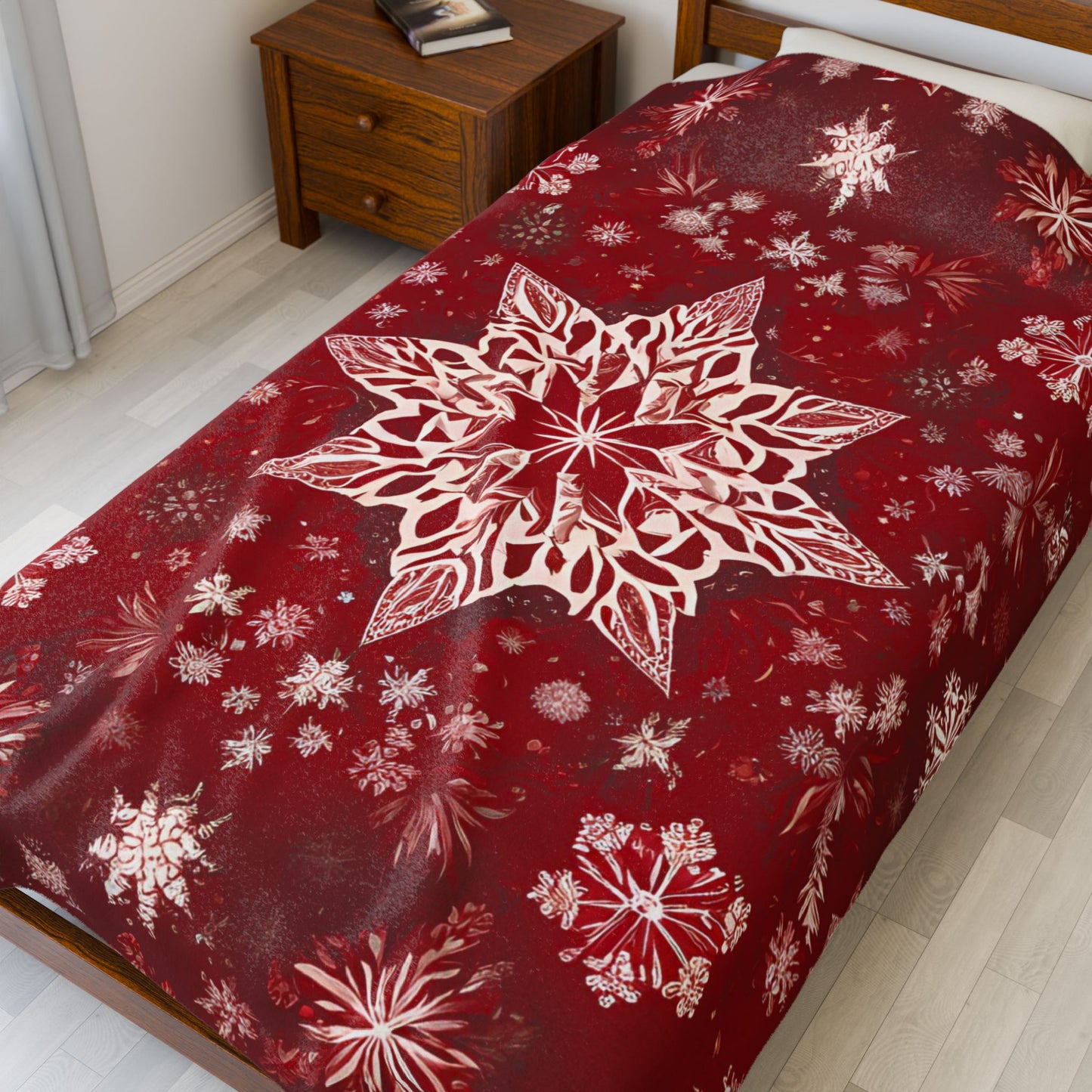 Velveteen Blanket Snowflake Star