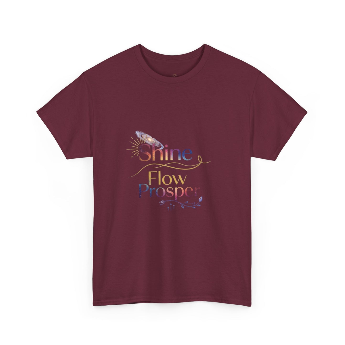Shine Flow Prosper T-Shirt – Cosmic Manifestation Tee by Druvs