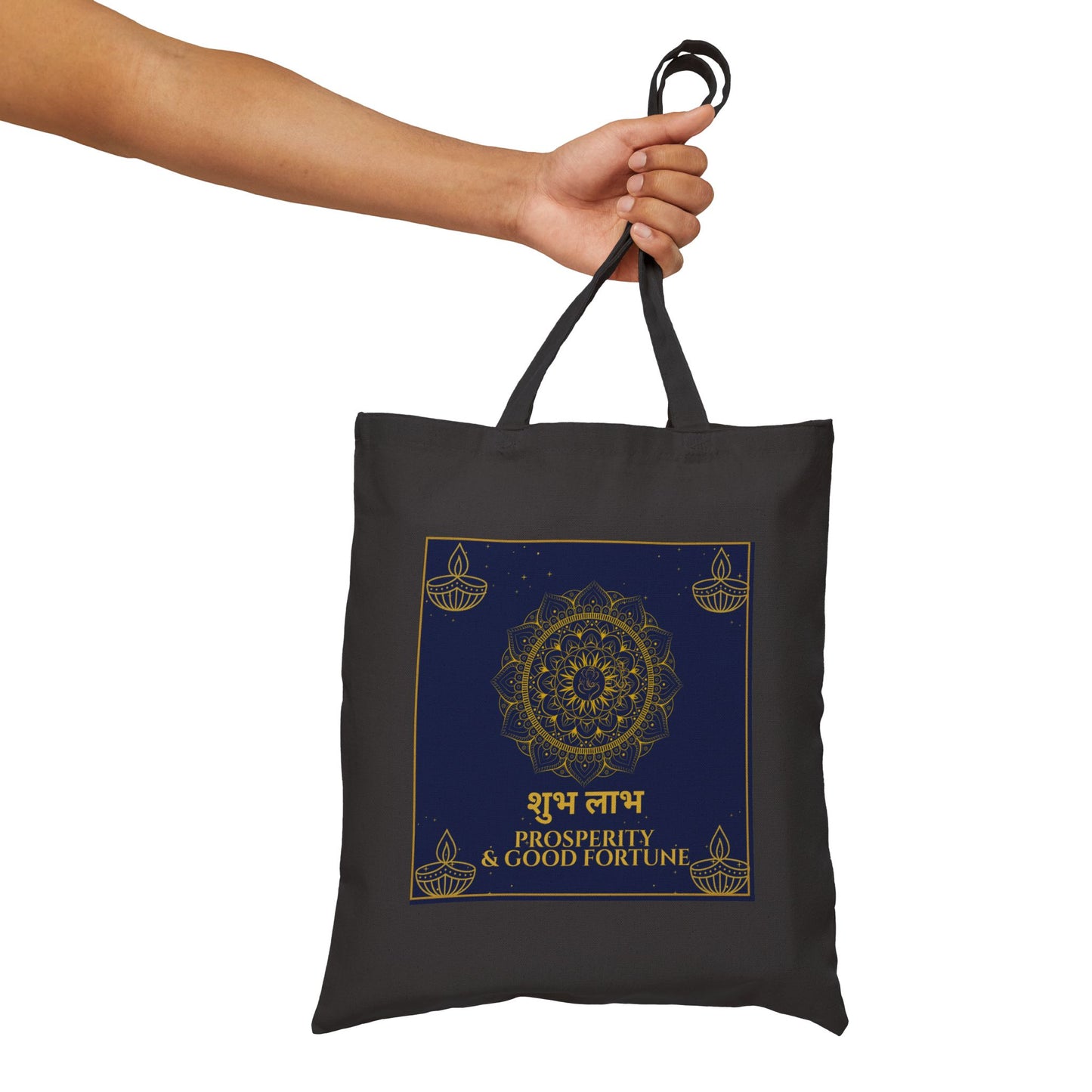 Shubh Labh Diwali Tote Bag – Prosperity & Good Fortune Mandala Design