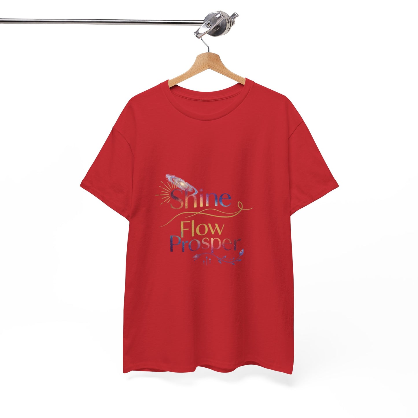 Shine Flow Prosper T-Shirt – Cosmic Manifestation Tee by Druvs
