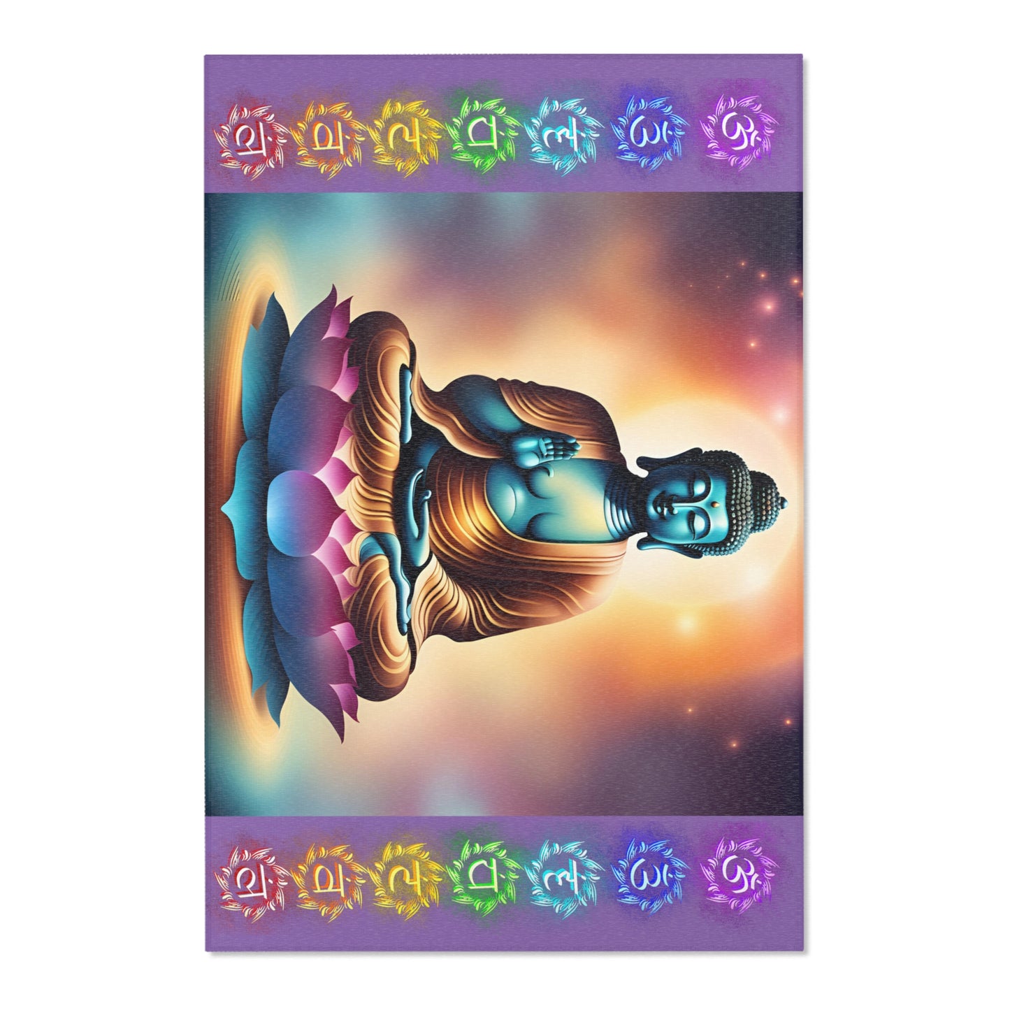 Buddha Chakra Area Rug – Sacred Lotus Meditation Mat