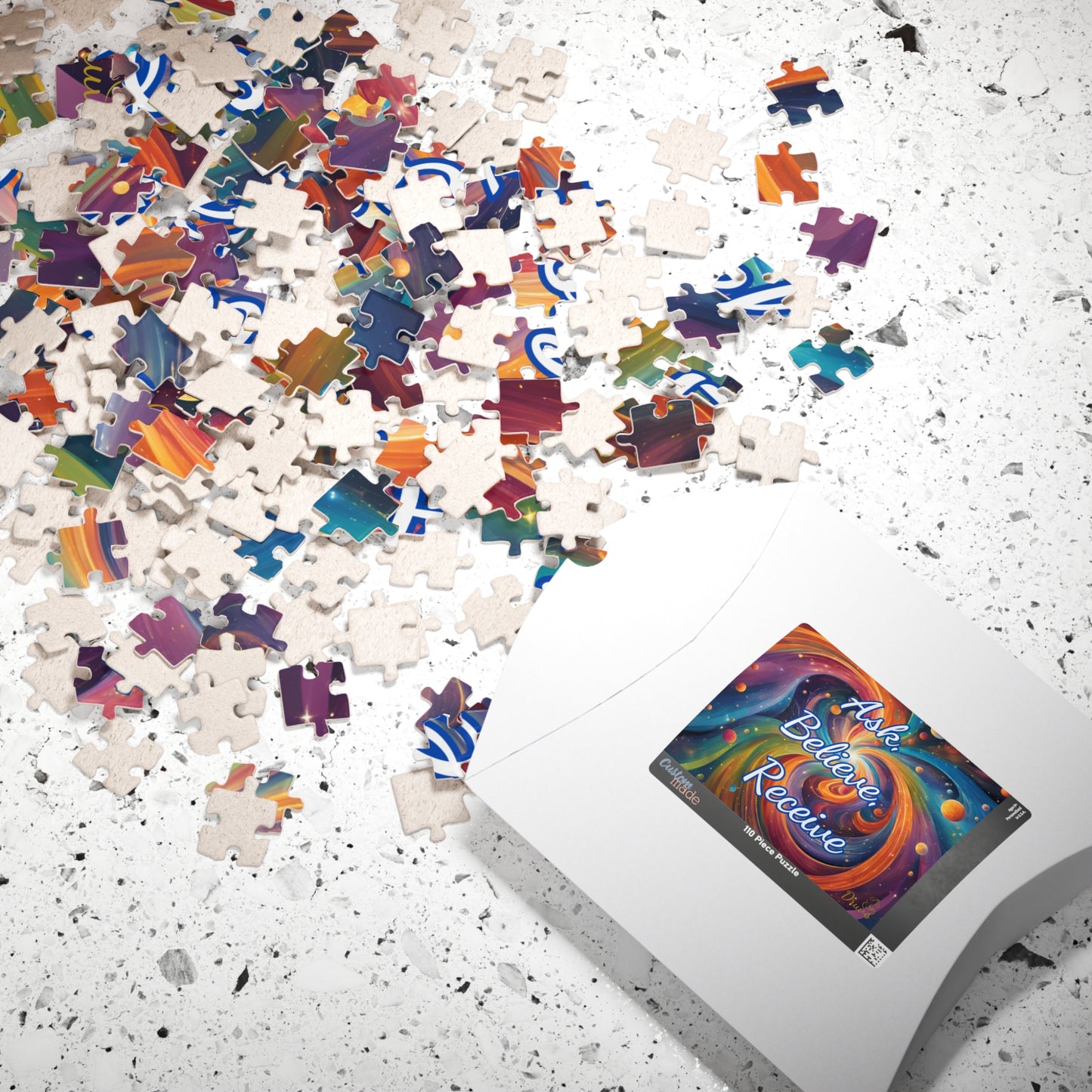 Ask. Believe. Receive. Cosmic Puzzle – Law of Attraction Jigsaw for Manifestation Lovers