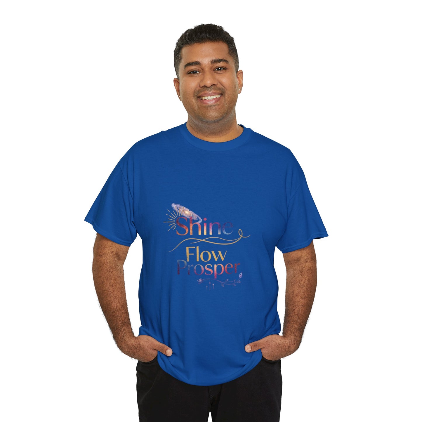 Shine Flow Prosper T-Shirt – Cosmic Manifestation Tee by Druvs