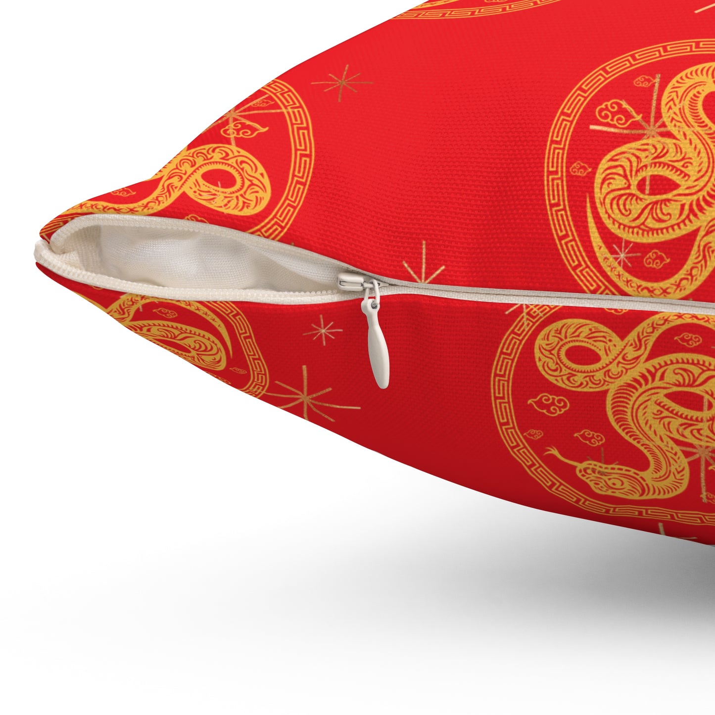 Chinese New Year 2025 Snake Cushion – Lunar New Year Throw Pillow for Prosperity & Luck