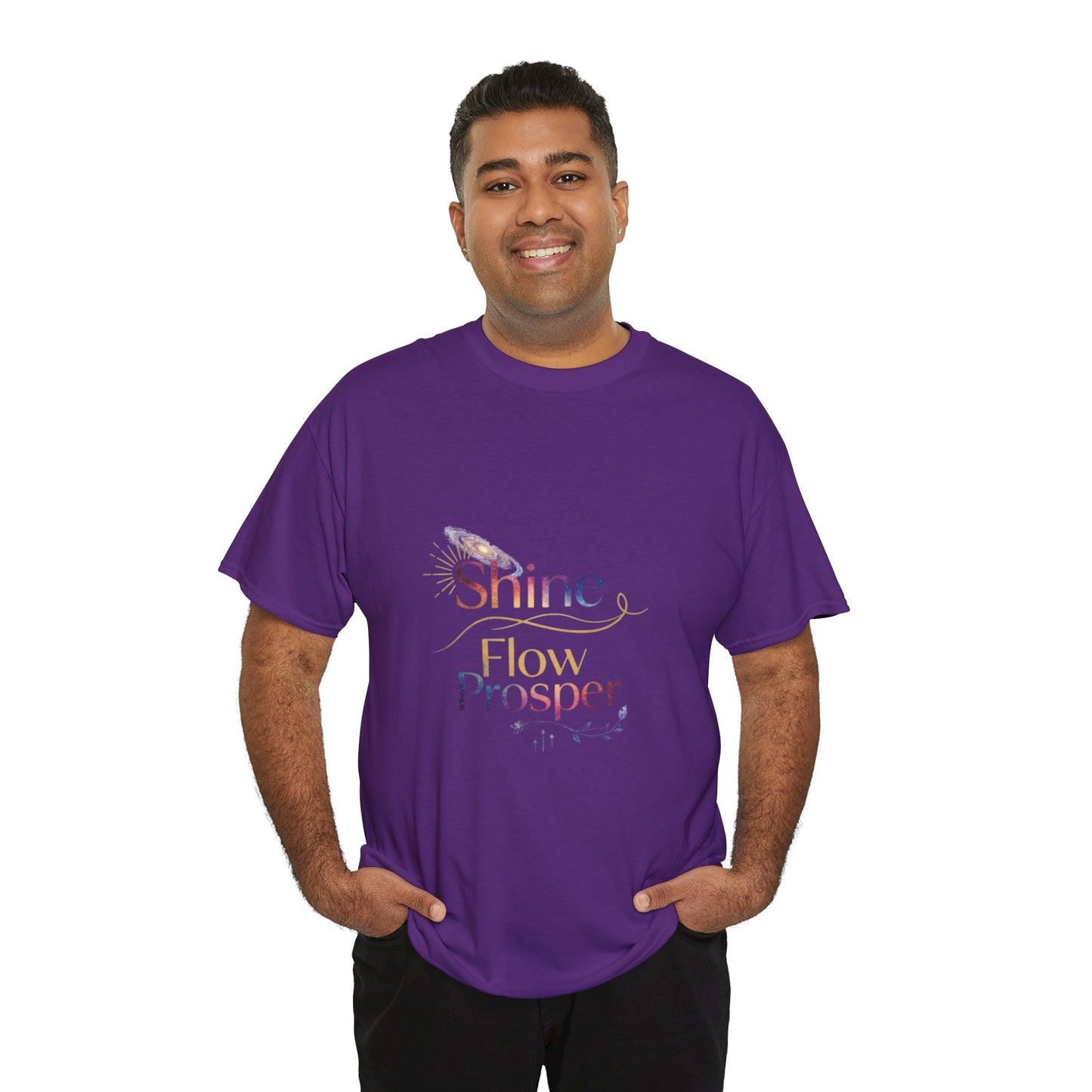 Shine Flow Prosper T-Shirt – Cosmic Manifestation Tee by Druvs